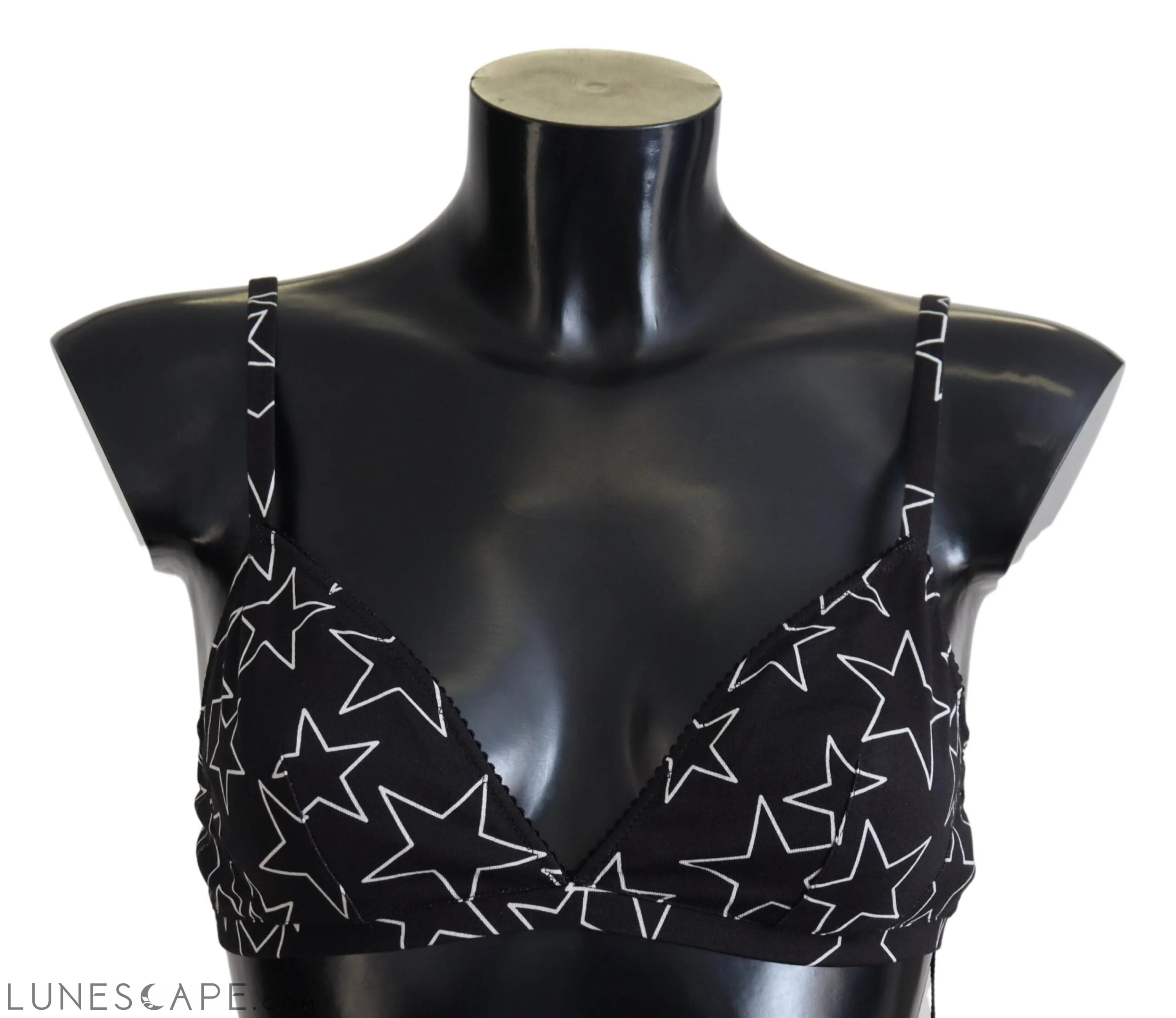 Dolce & Gabbana Black Millennials Star Non Wire Cotton Bra Underwear LUNESCAPE