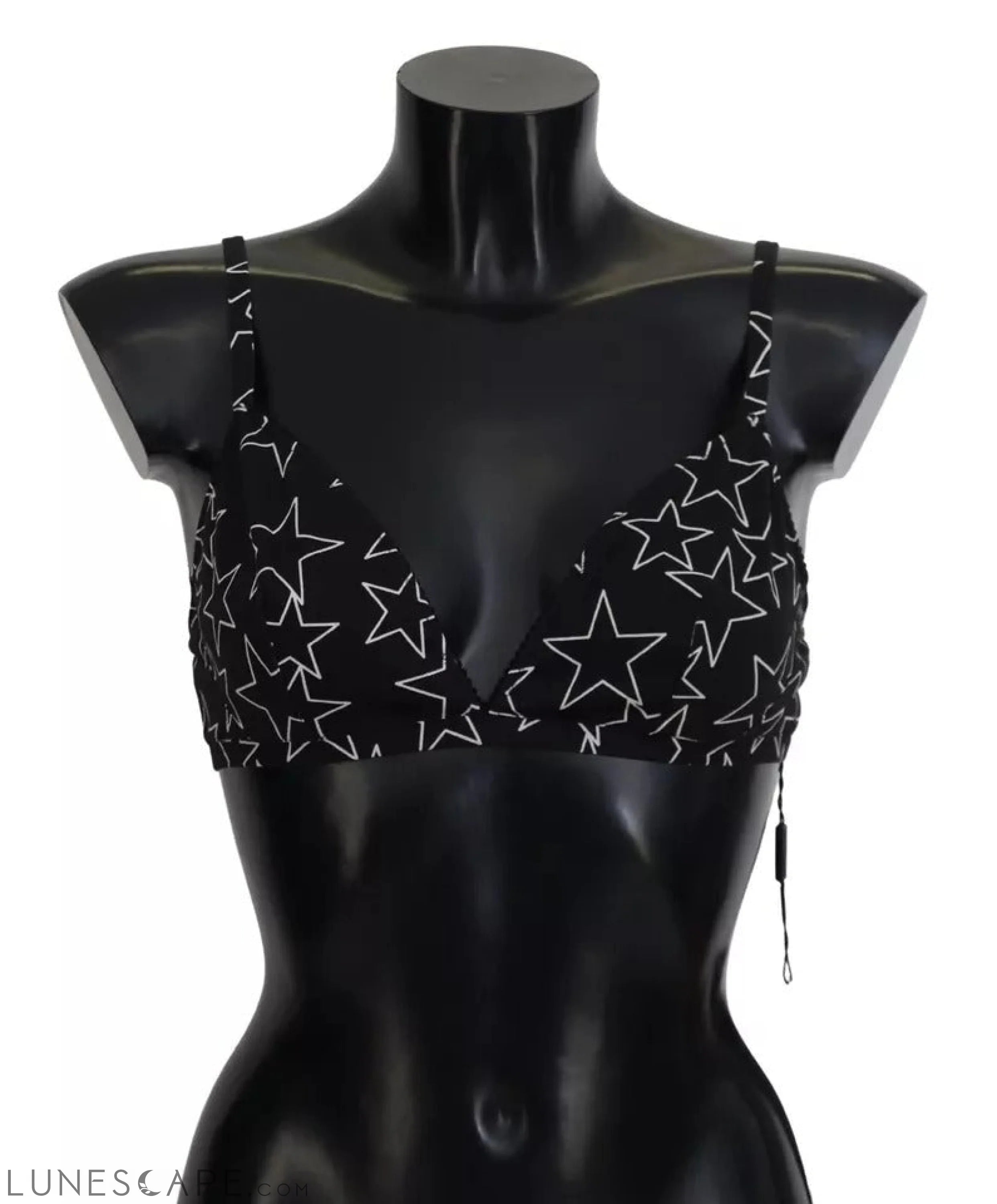 Dolce & Gabbana Black Millennials Star Non Wire Cotton Bra Underwear LUNESCAPE