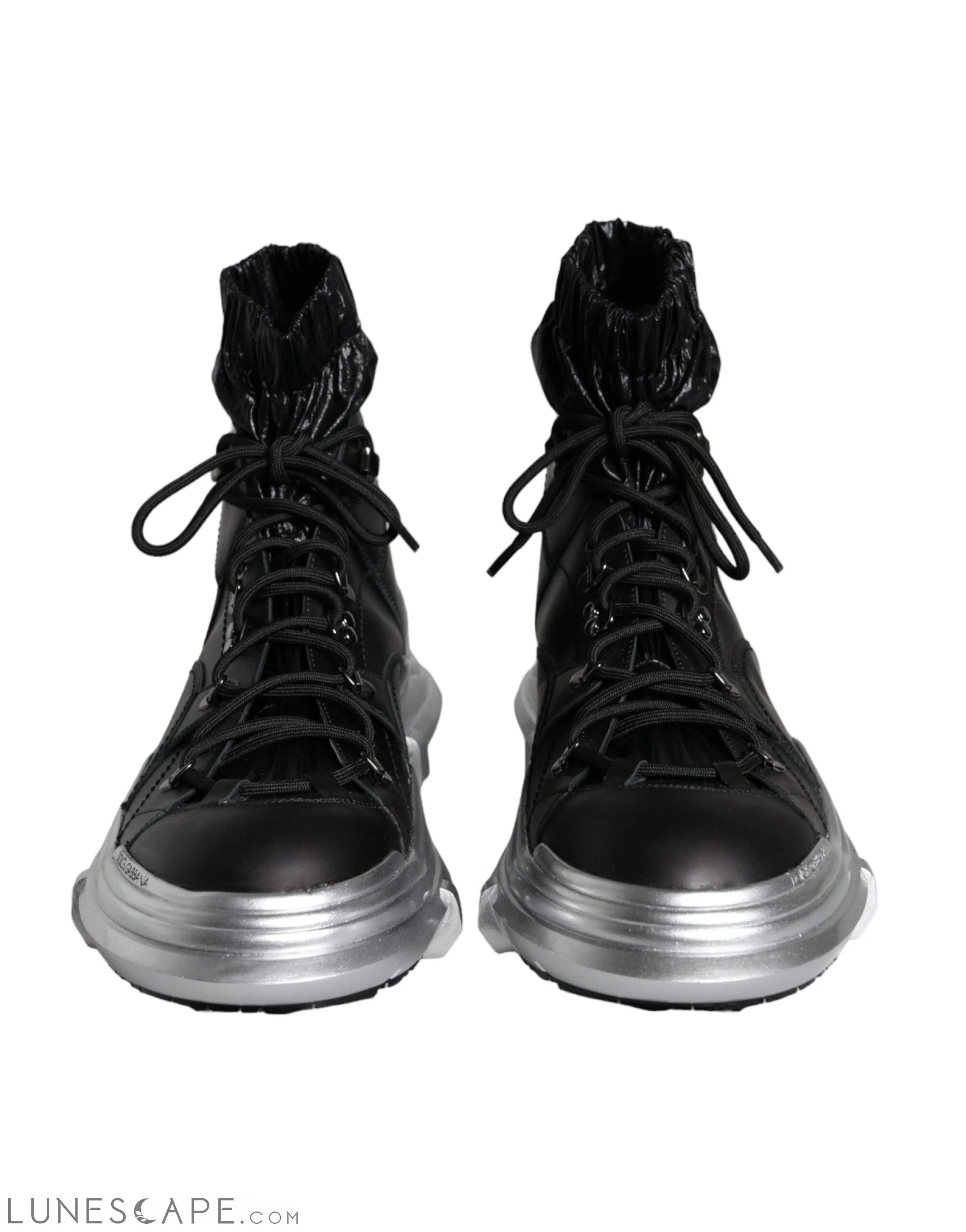 Dolce & Gabbana Black Nylon Galileo High Top Sneakers LUNESCAPE