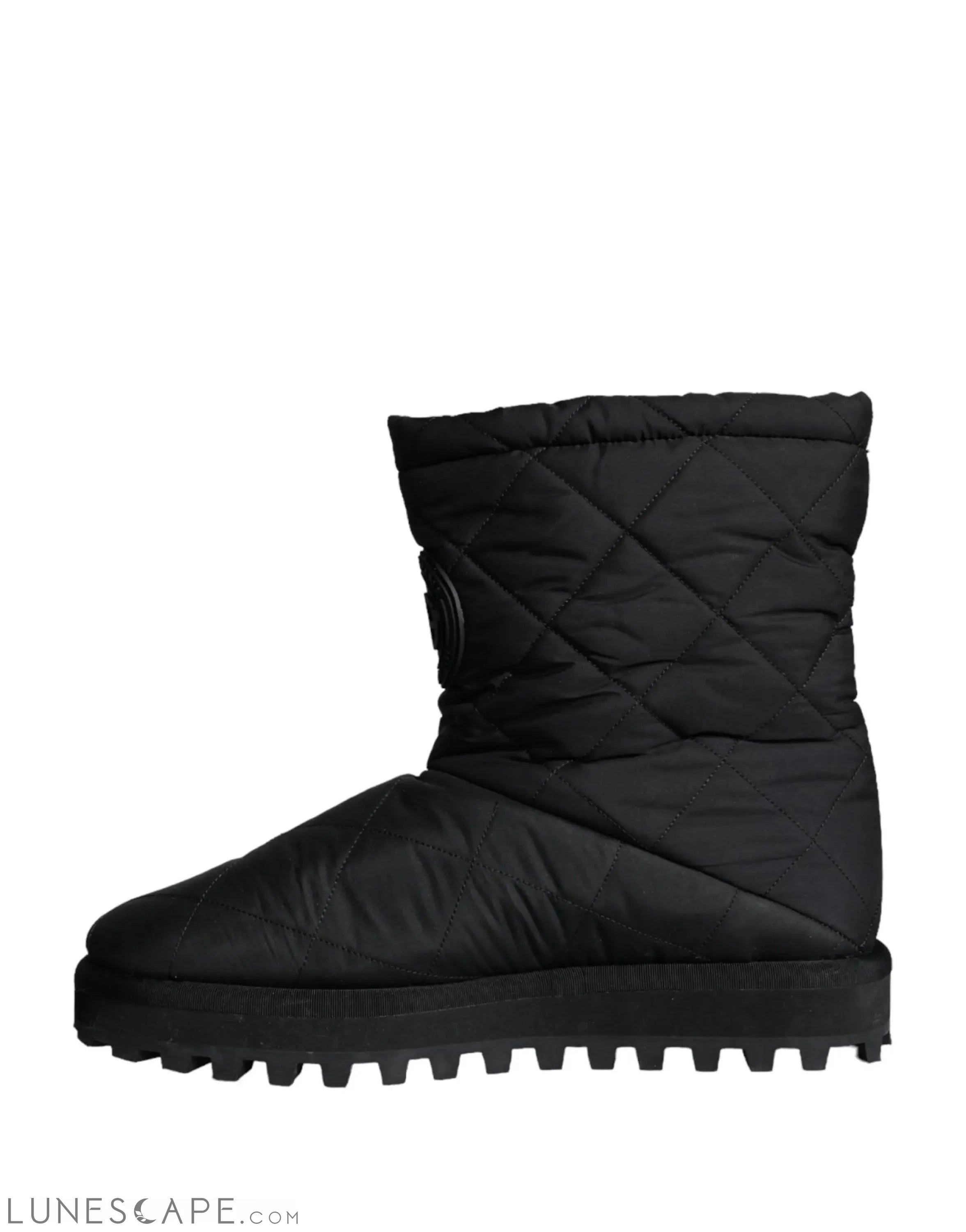 Dolce & Gabbana Black Nylon Padded Mid Calf Men Boots LUNESCAPE