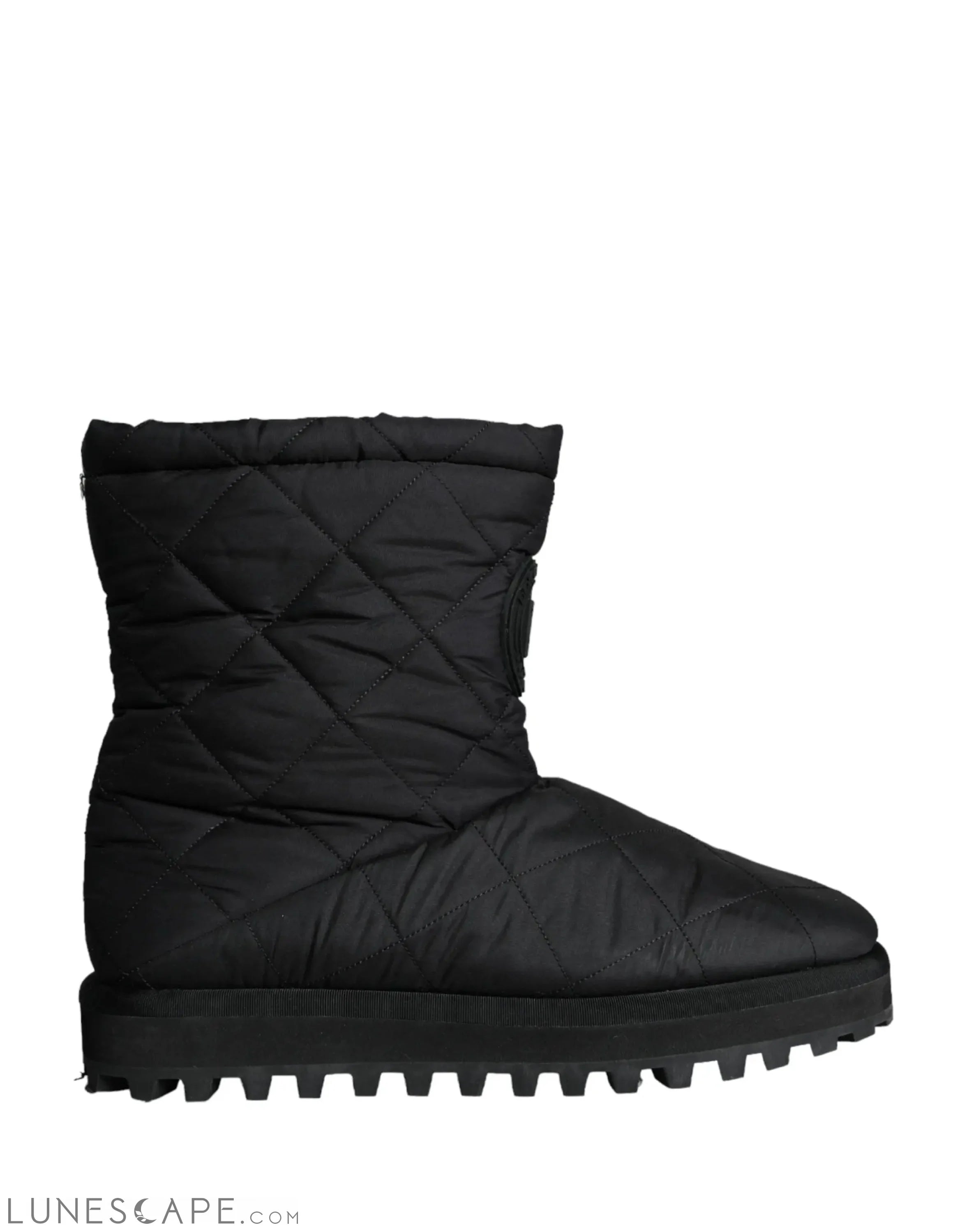 Dolce & Gabbana Black Nylon Padded Mid Calf Men Boots LUNESCAPE