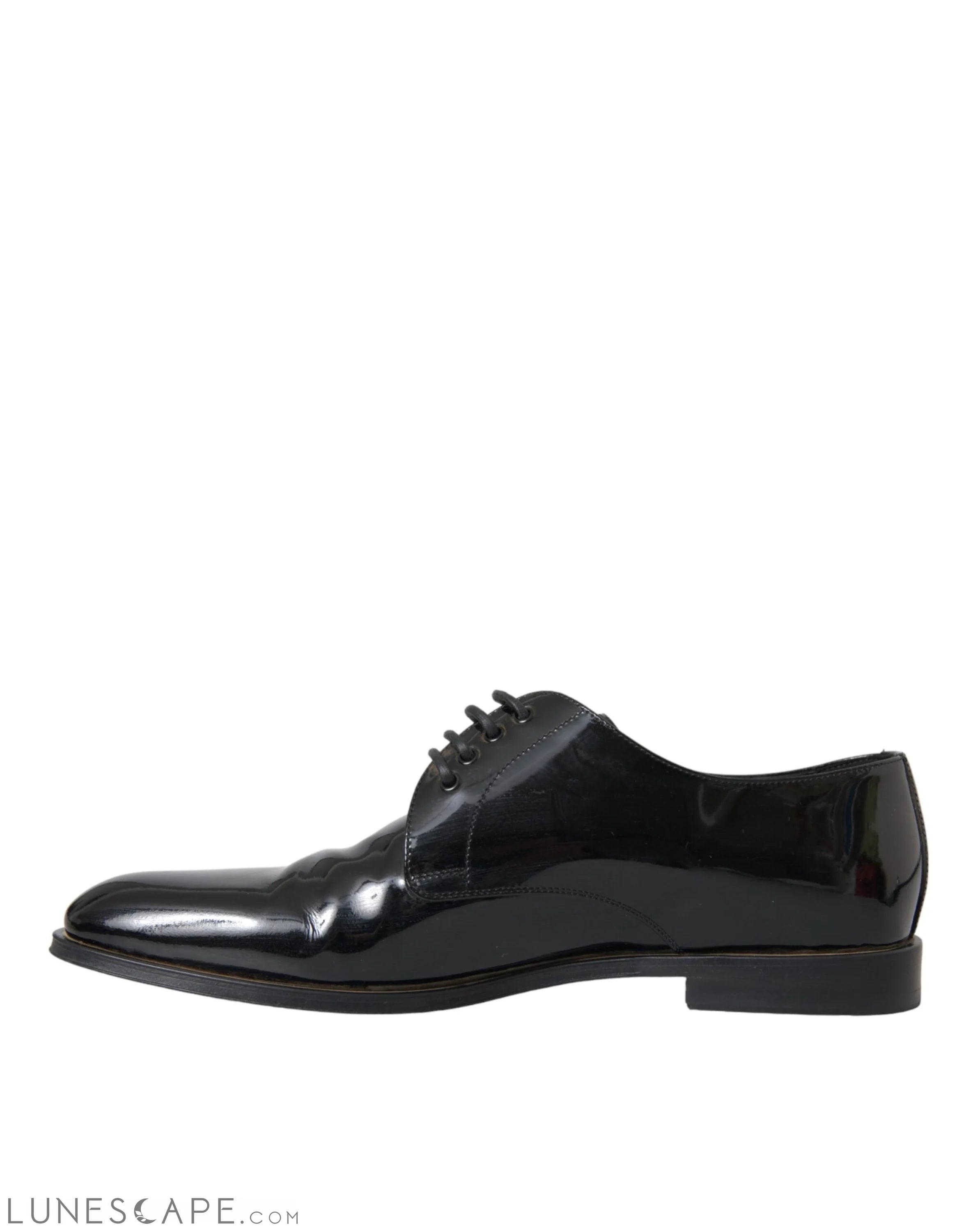 Dolce & Gabbana Black Patent Leather Derby Formal Dress Shoes LUNESCAPE