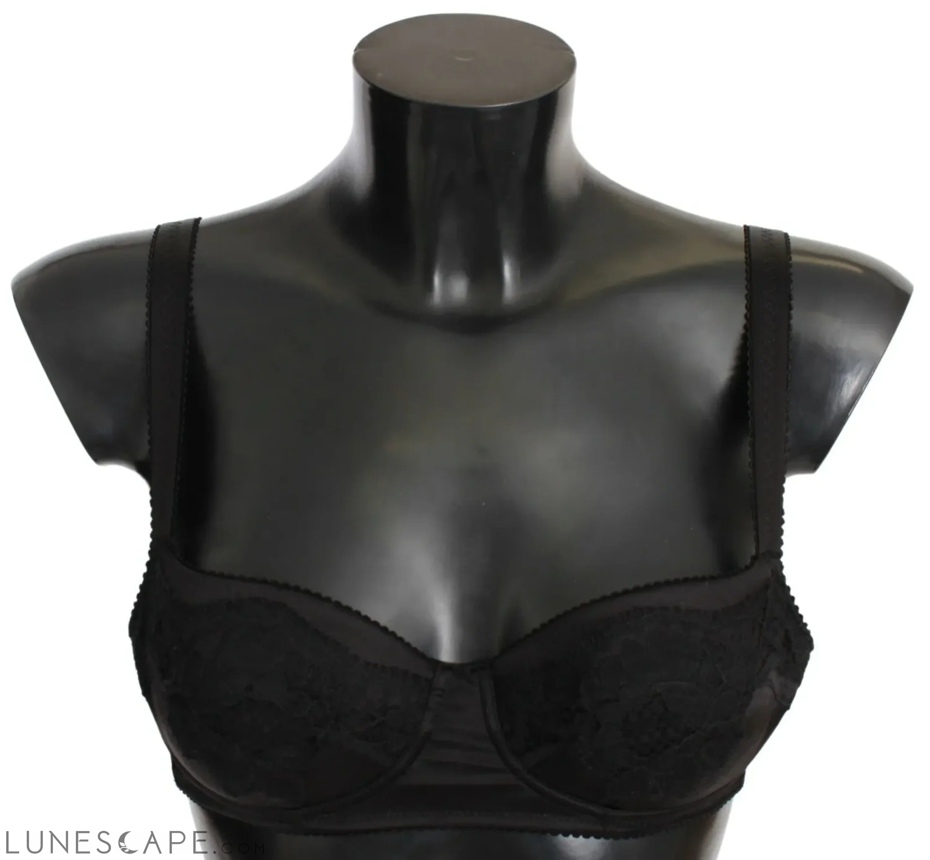 Dolce & Gabbana Black Silk Lace Balconcino Bra Underwear LUNESCAPE
