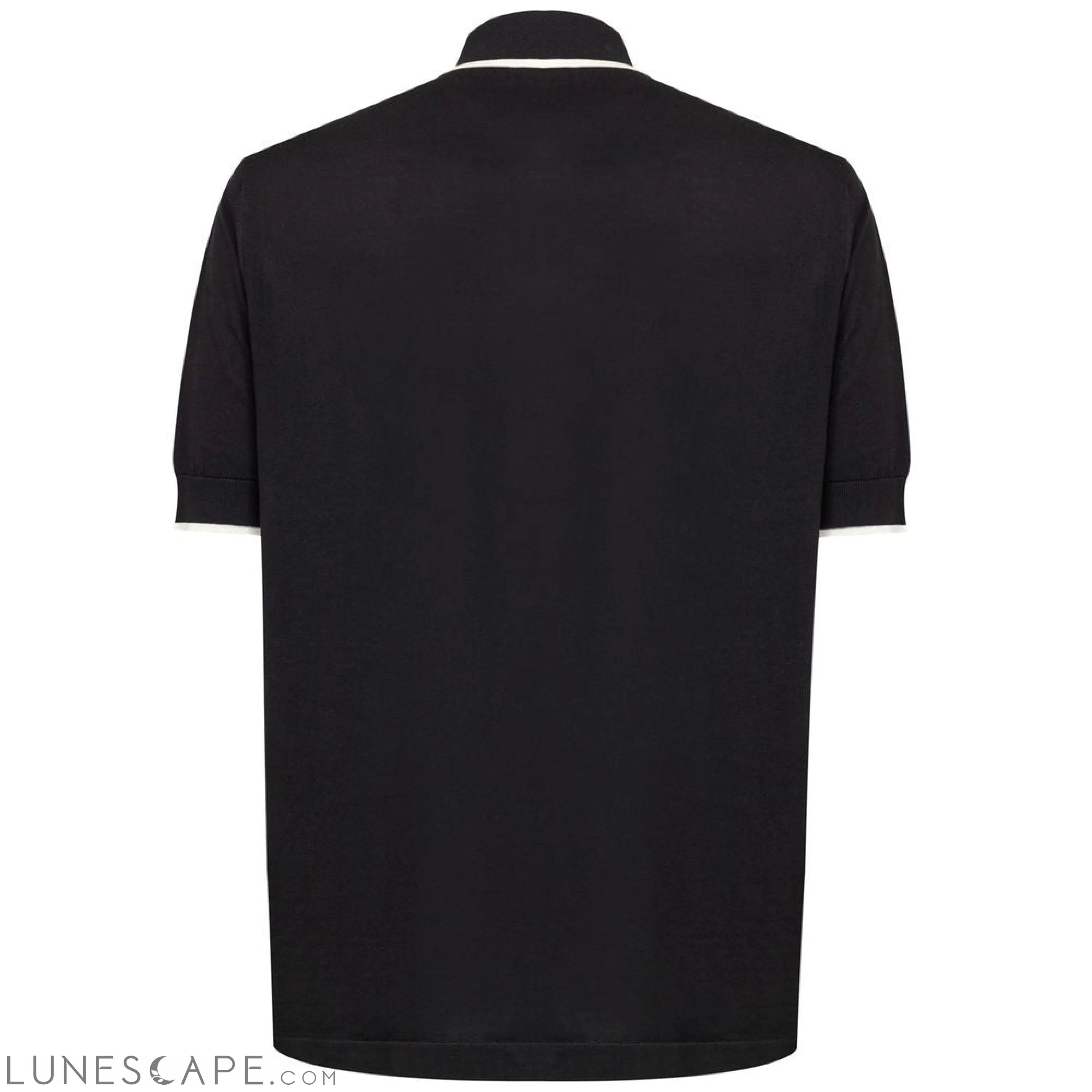 Dolce & Gabbana Black Silk Polo Shirt LUNESCAPE