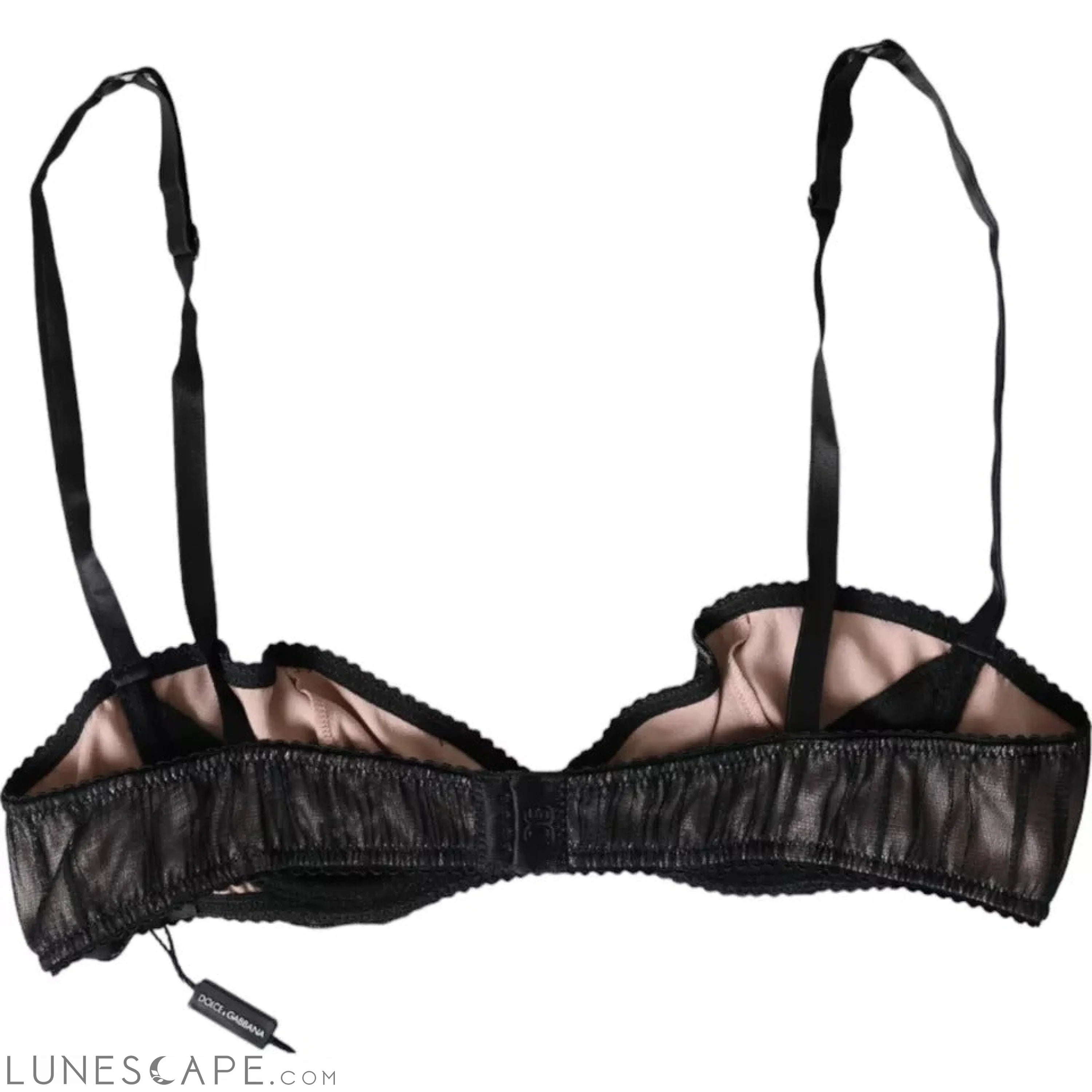 Dolce & Gabbana Black Silk Stretch Women Balconcino Bra Underwear LUNESCAPE