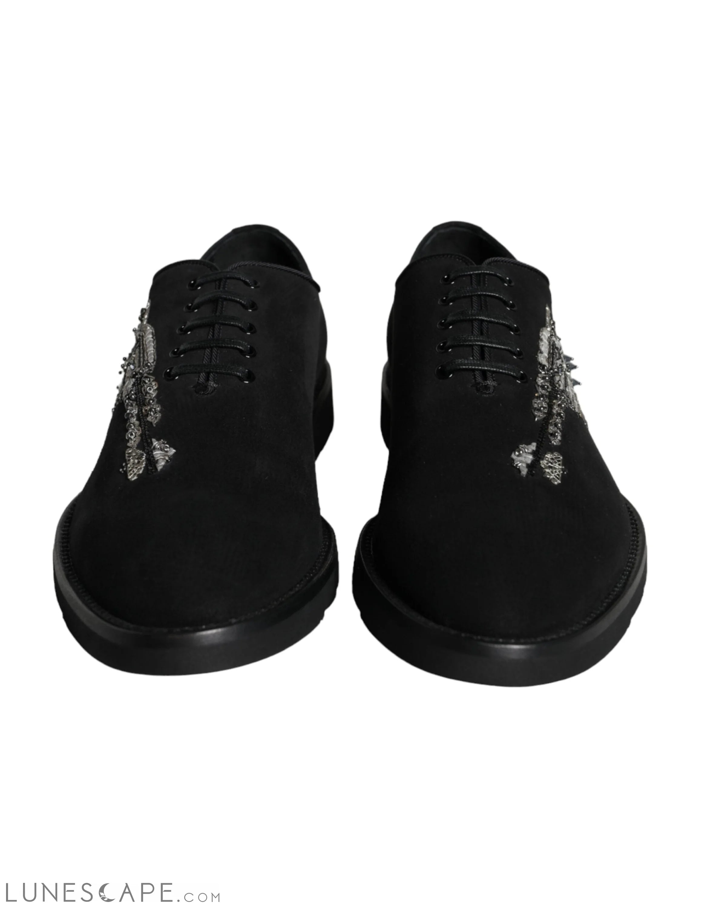 Dolce & Gabbana Black Suede Sicilia Lace Up Formal Shoes LUNESCAPE