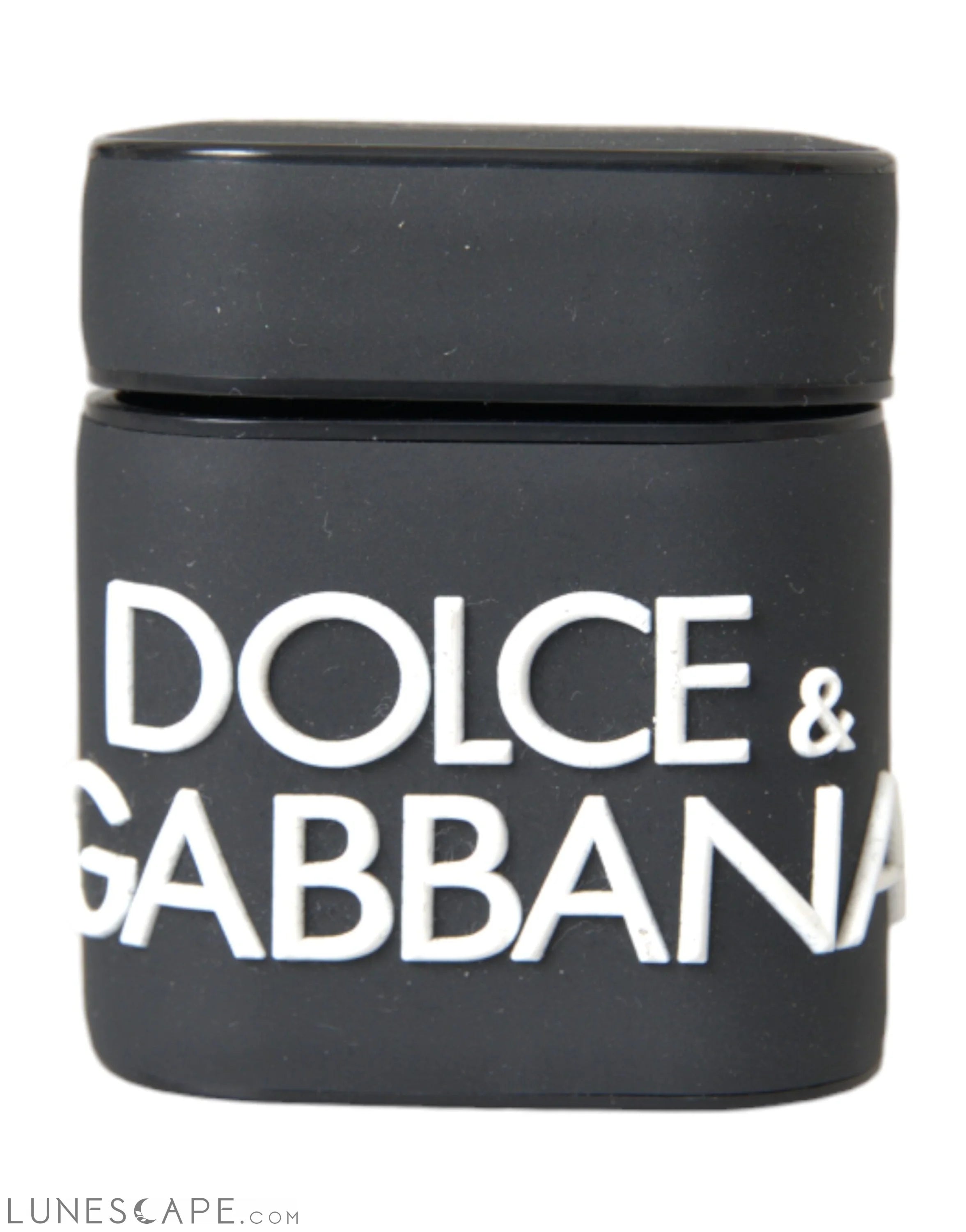 Dolce & Gabbana Black White Silicone Embossed Logo Airpods Case LUNESCAPE