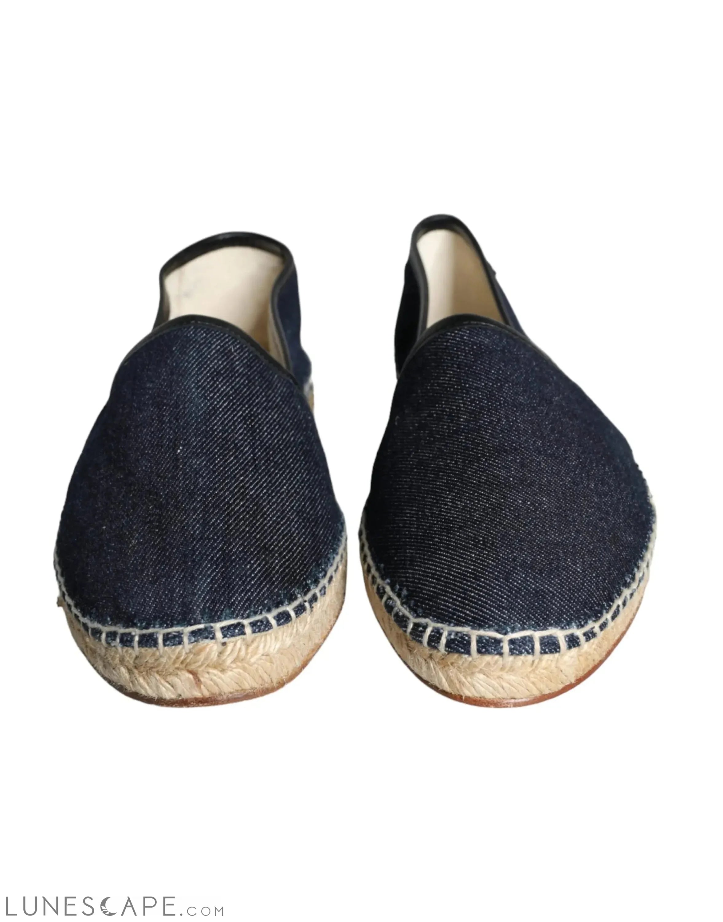 Dolce & Gabbana Blue Denim Cotton Leather Mens Espadrilles Shoes LUNESCAPE