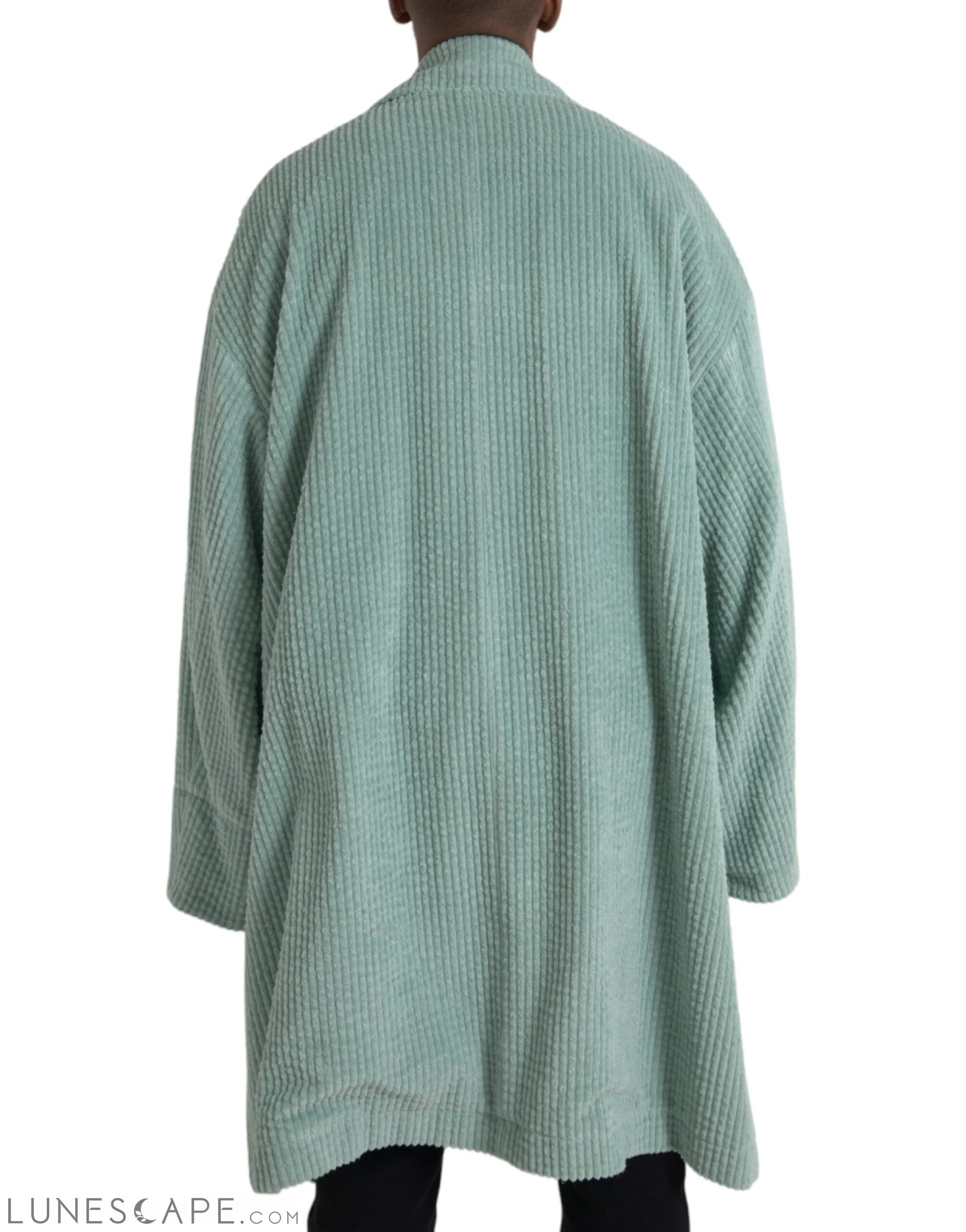 Dolce & Gabbana Blue Double Breasted Corduroy Cotton Jacket LUNESCAPE