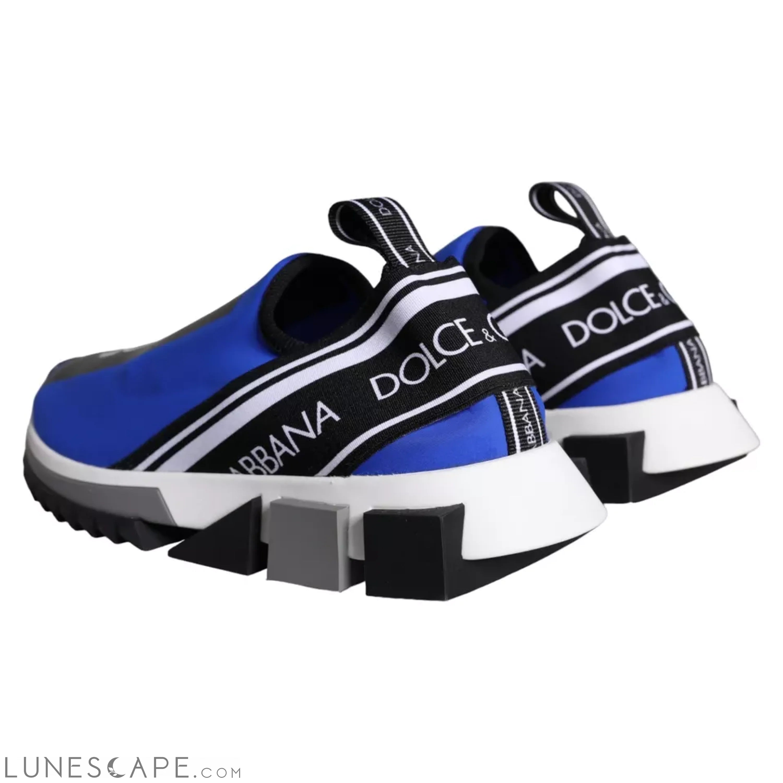 Dolce & Gabbana Blue Logo Low Top Sorrento Sneakers Shoes LUNESCAPE