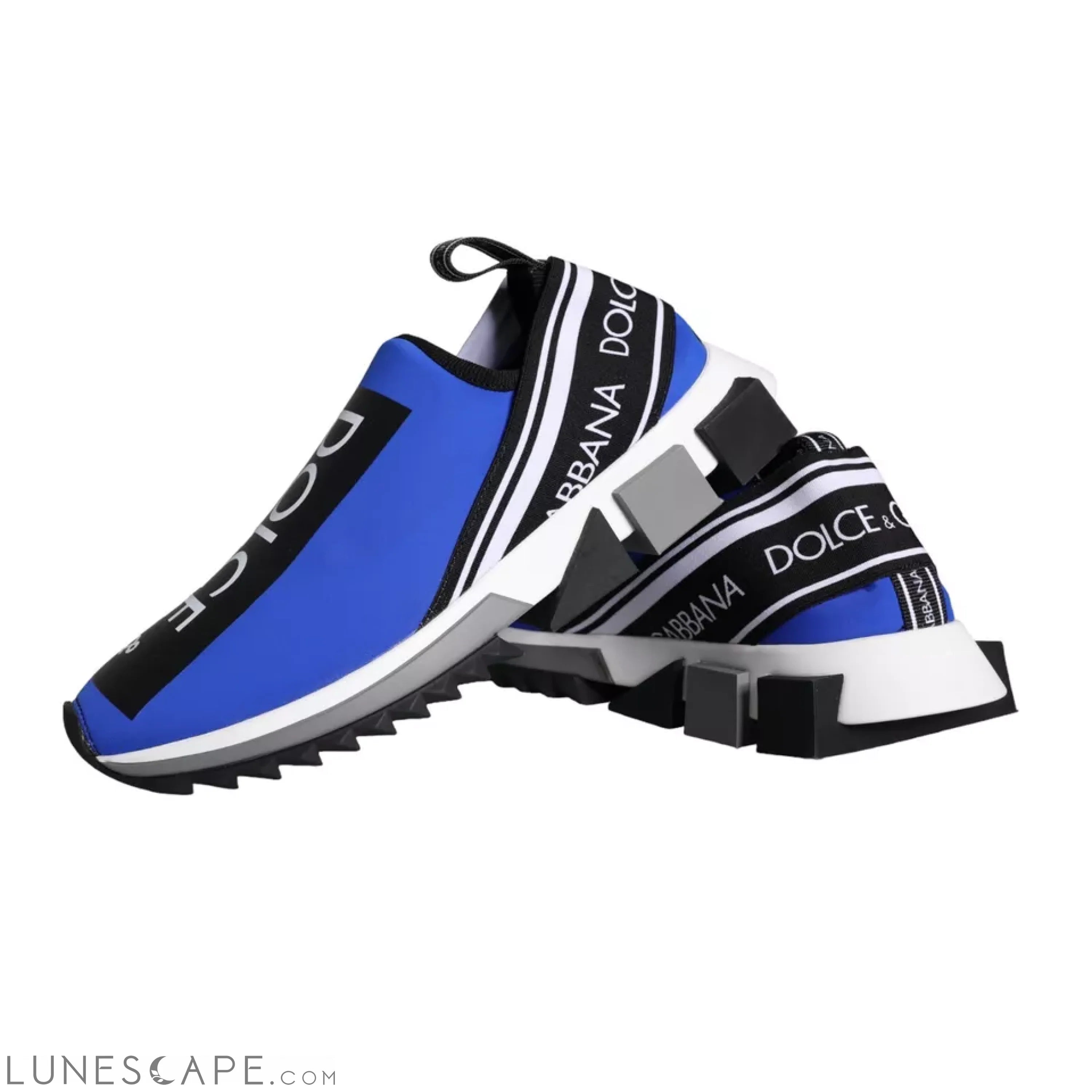 Dolce & Gabbana Blue Logo Low Top Sorrento Sneakers Shoes LUNESCAPE