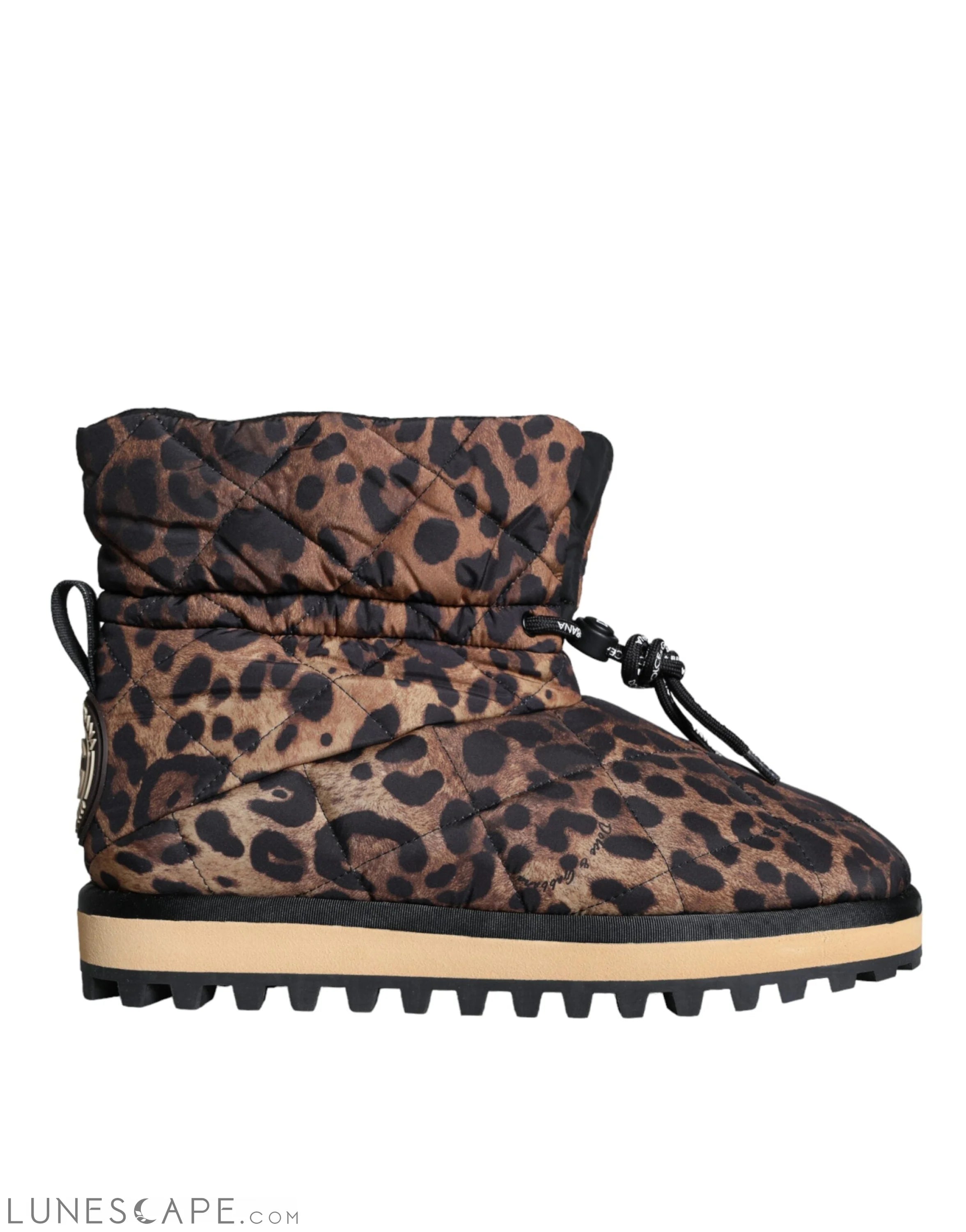 Dolce & Gabbana Brown Leopard Ankle Boots Padded LUNESCAPE