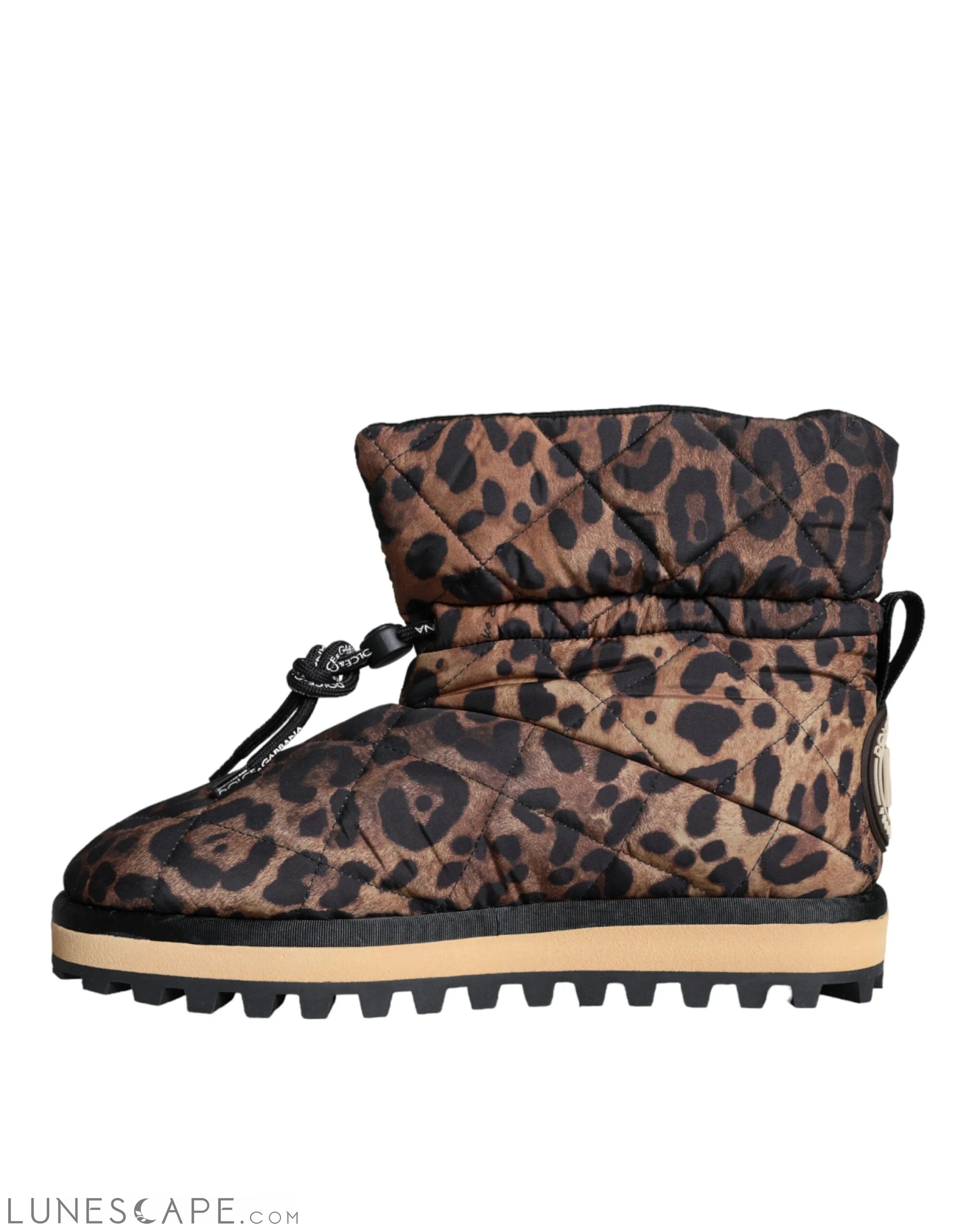 Dolce & Gabbana Brown Leopard Ankle Boots Padded LUNESCAPE