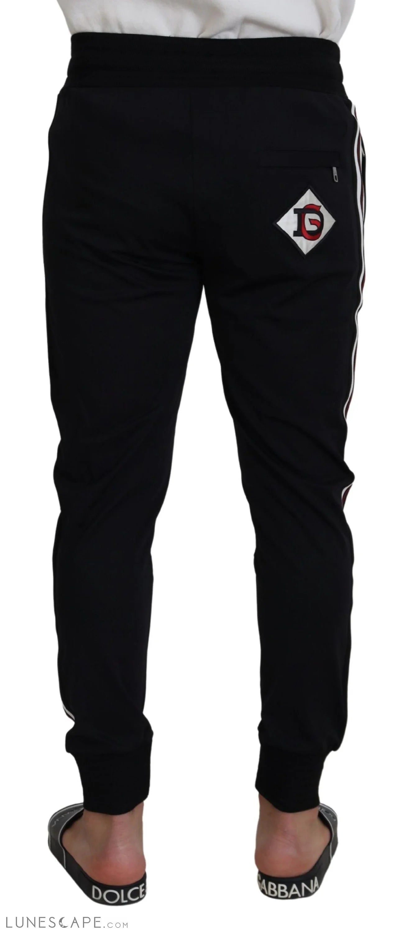 Dolce & Gabbana Chic Black Cotton Designer Trousers LUNESCAPE