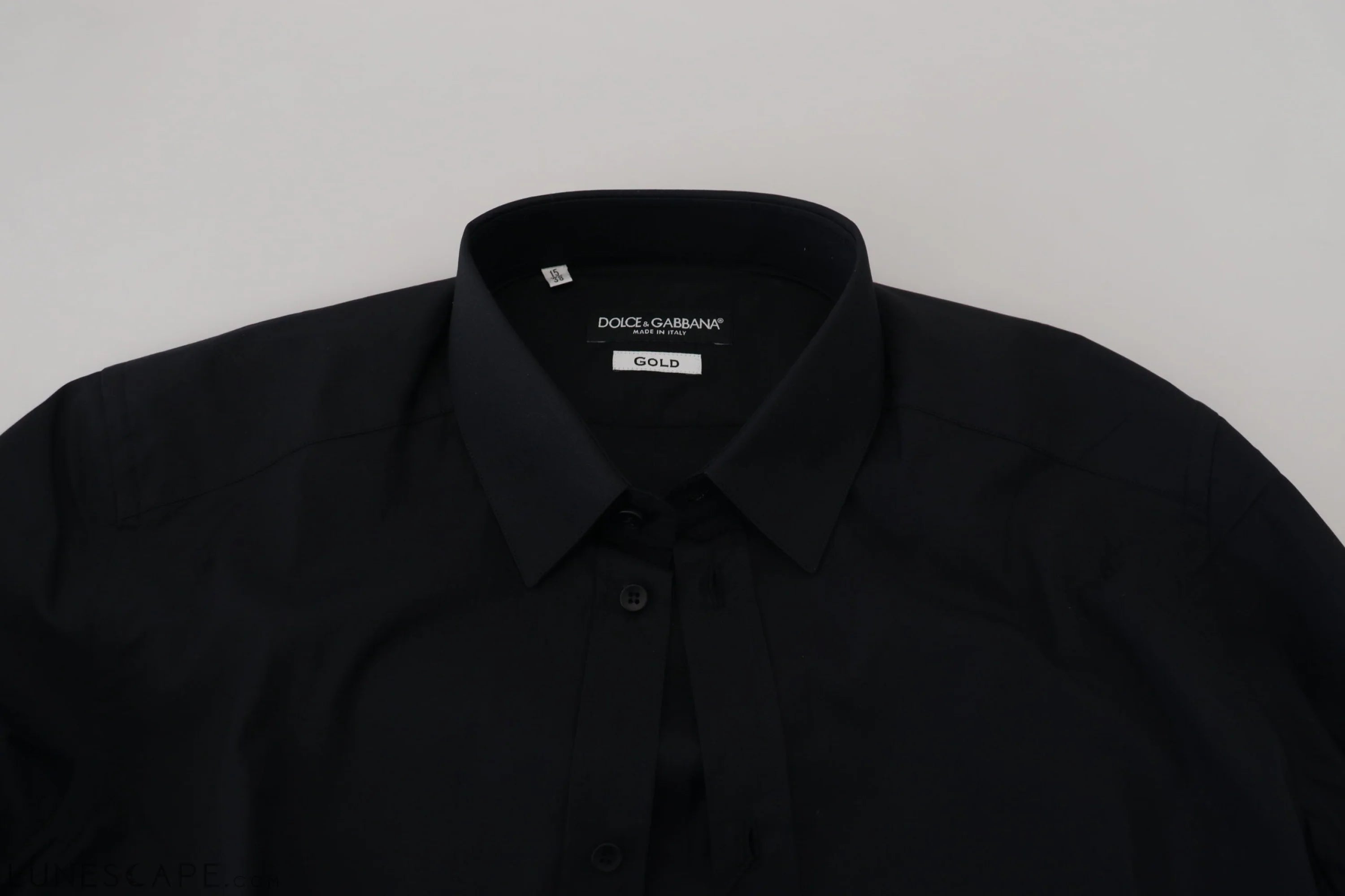 Dolce & Gabbana Chic Black Cotton Dress Shirt LUNESCAPE