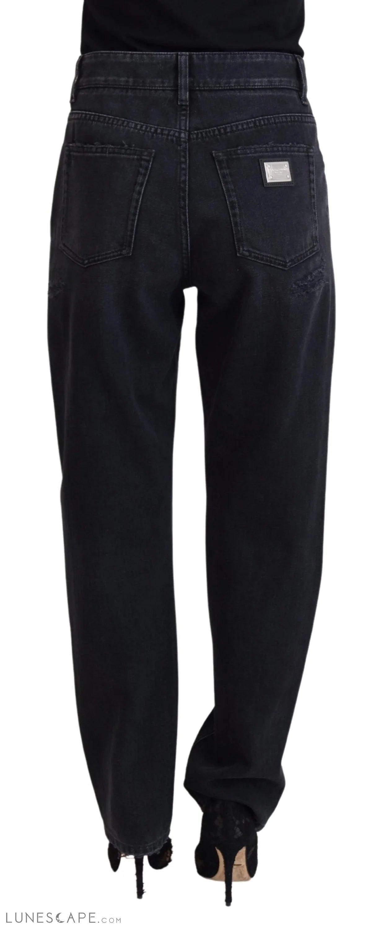 Dolce & Gabbana Chic Black Denim Pants - Elevate Your Wardrobe LUNESCAPE