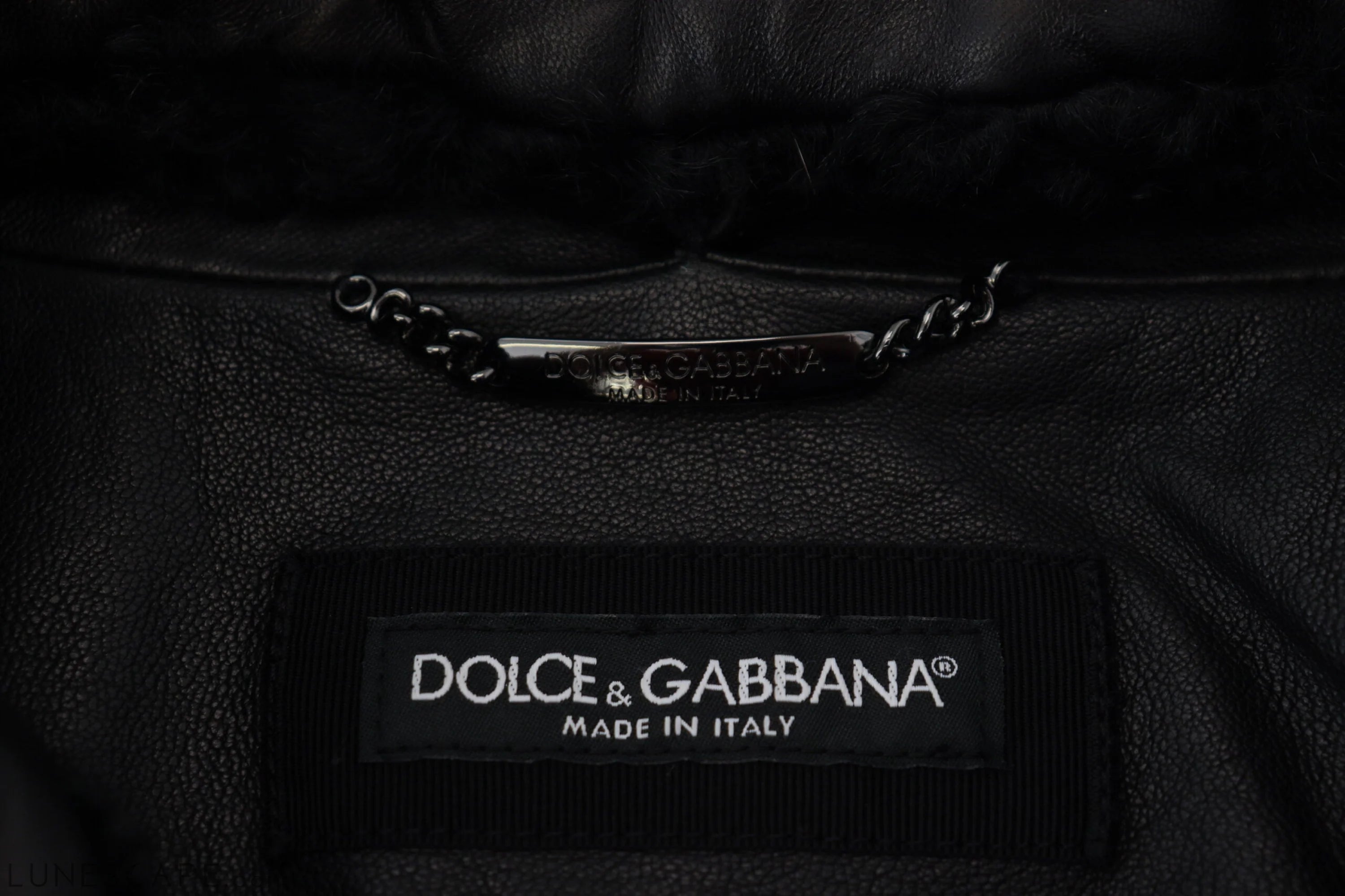 Dolce & Gabbana Chic Black Leather Silk-Lined Jacket LUNESCAPE