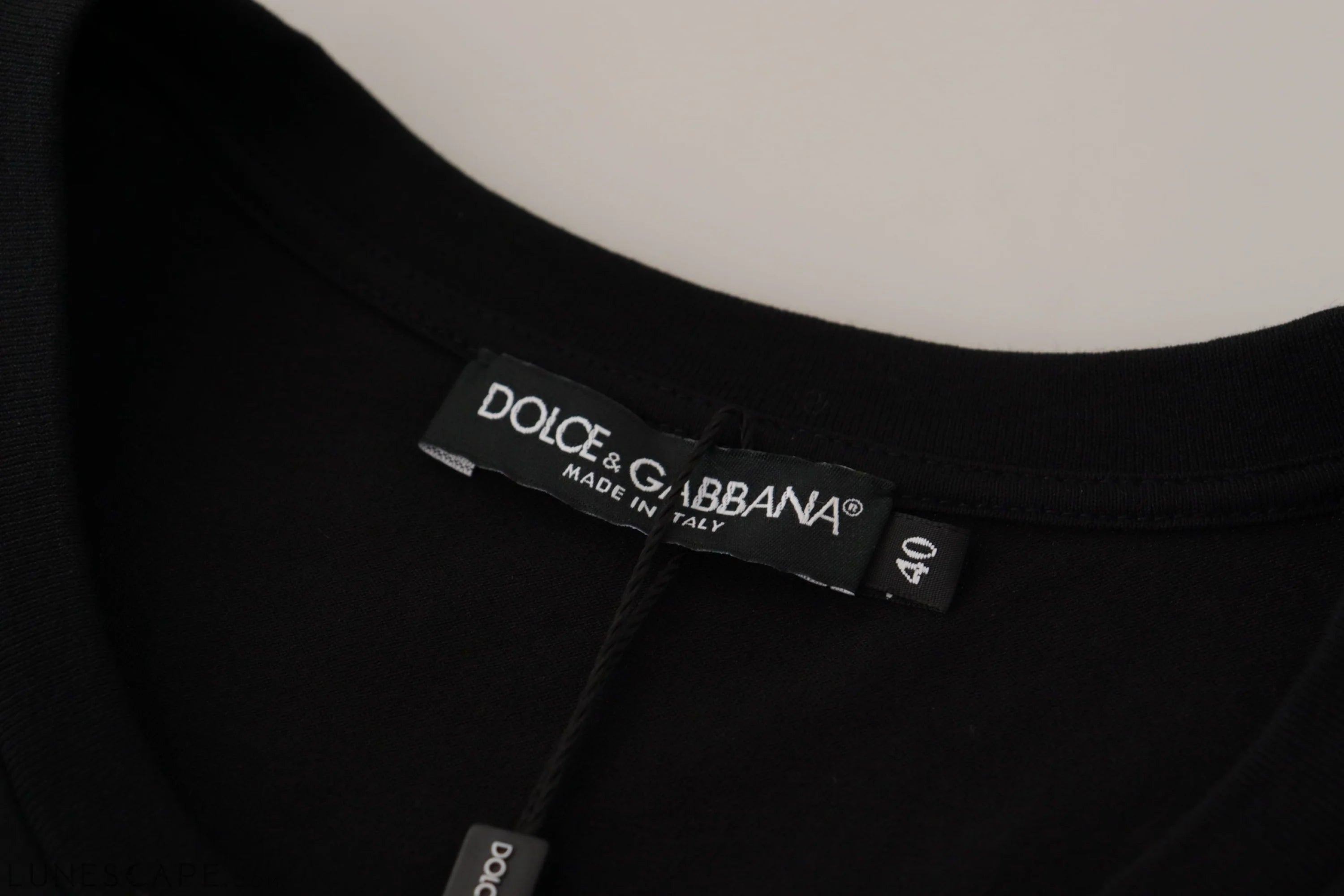 Dolce & Gabbana Chic Black Logo Cotton Tee for Women LUNESCAPE