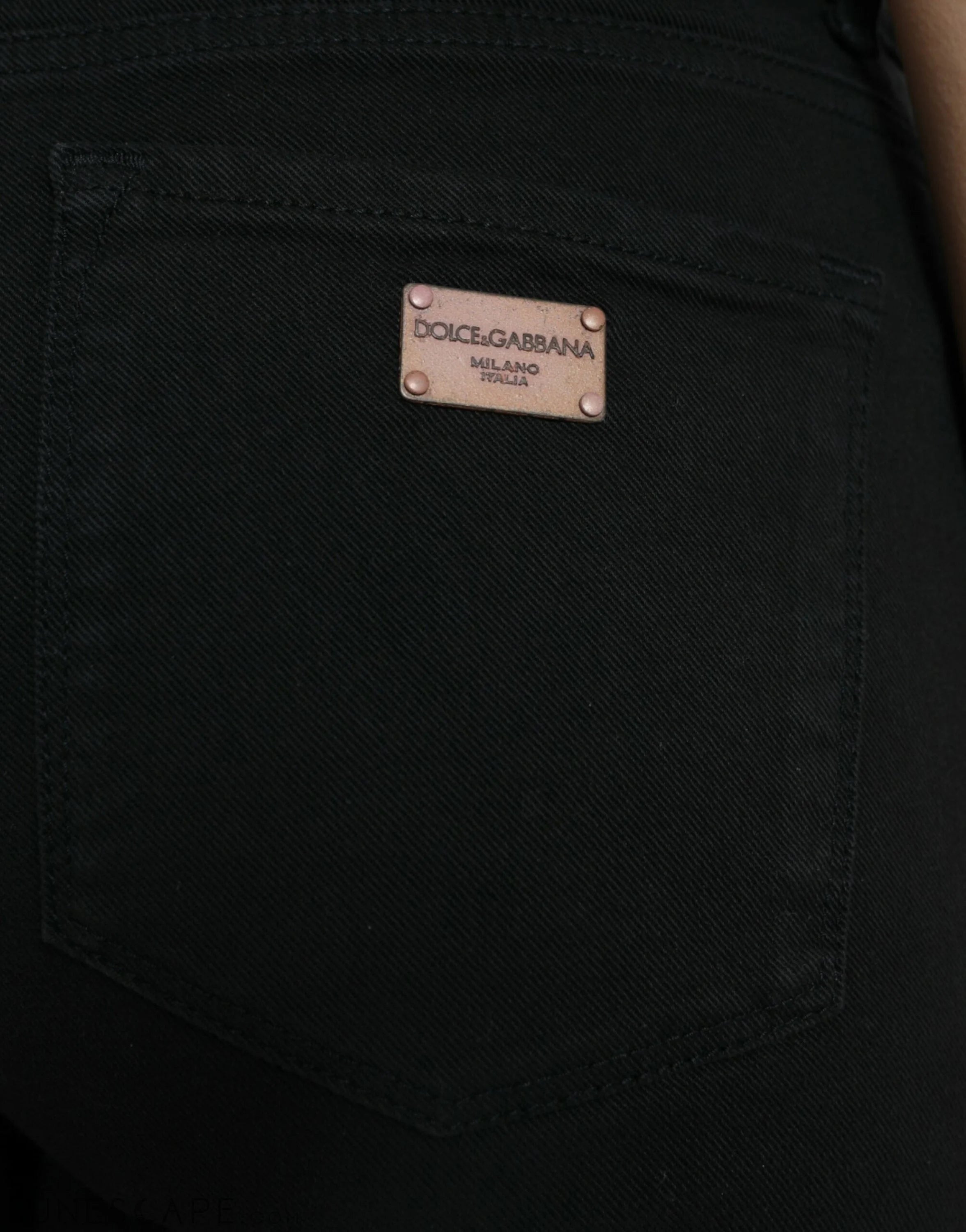 Dolce & Gabbana Chic Black Mid-Waist Stretch Jeans LUNESCAPE