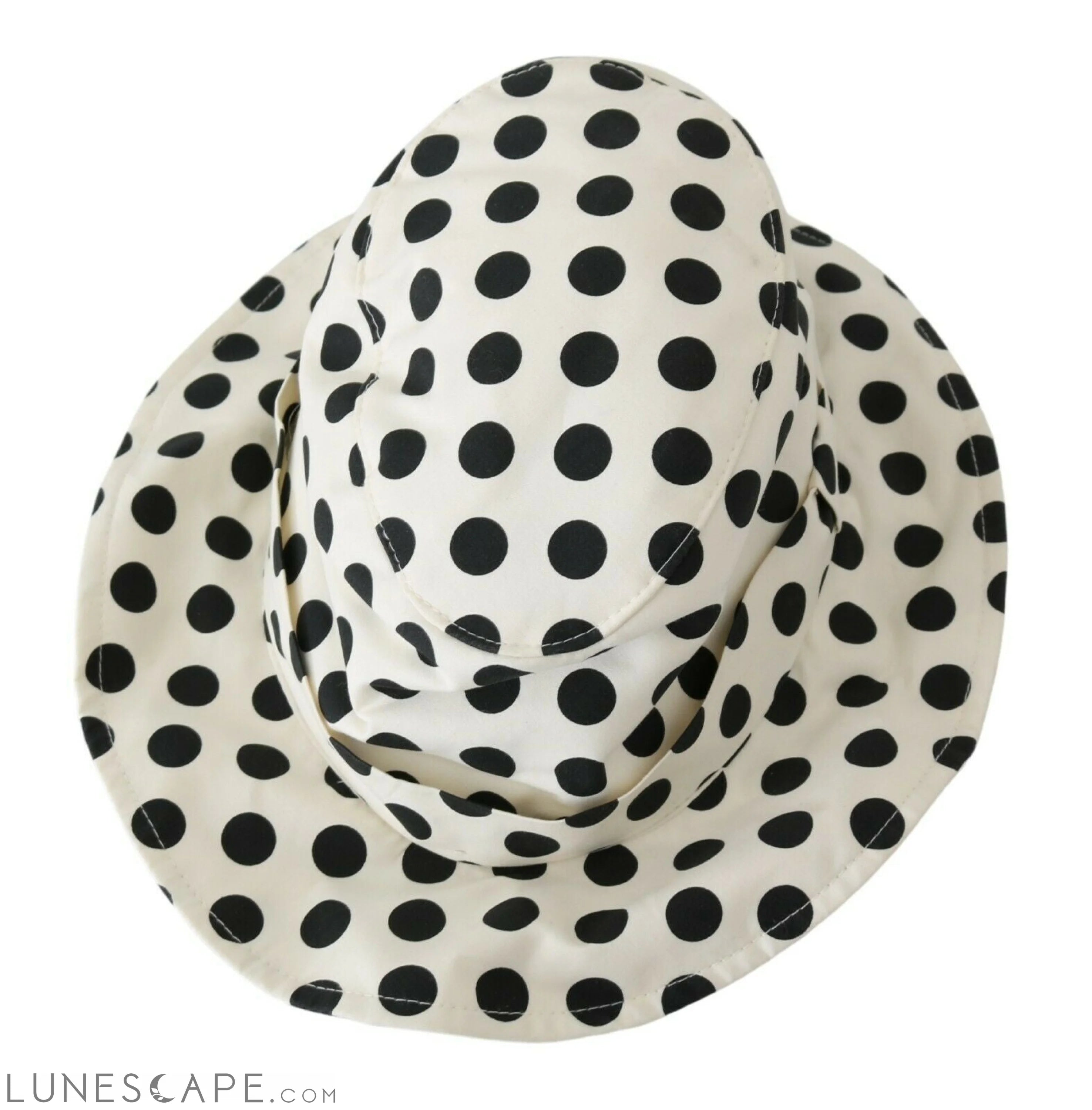 Dolce & Gabbana Chic Black Polka Dot Trilby Hat LUNESCAPE