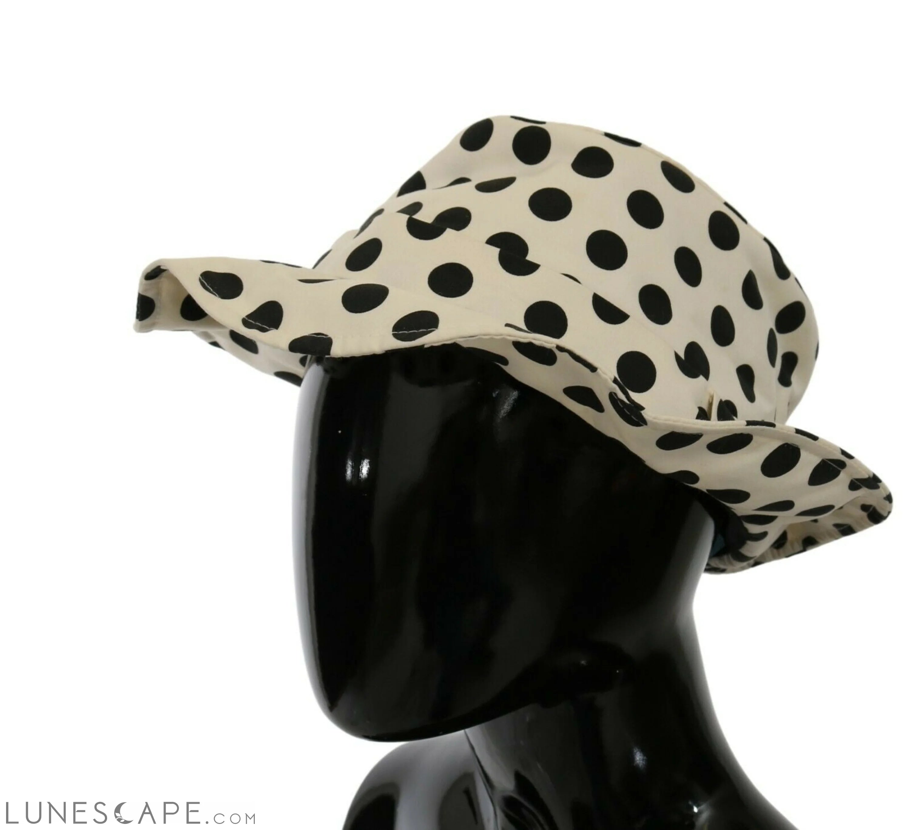 Dolce & Gabbana Chic Black Polka Dot Trilby Hat LUNESCAPE