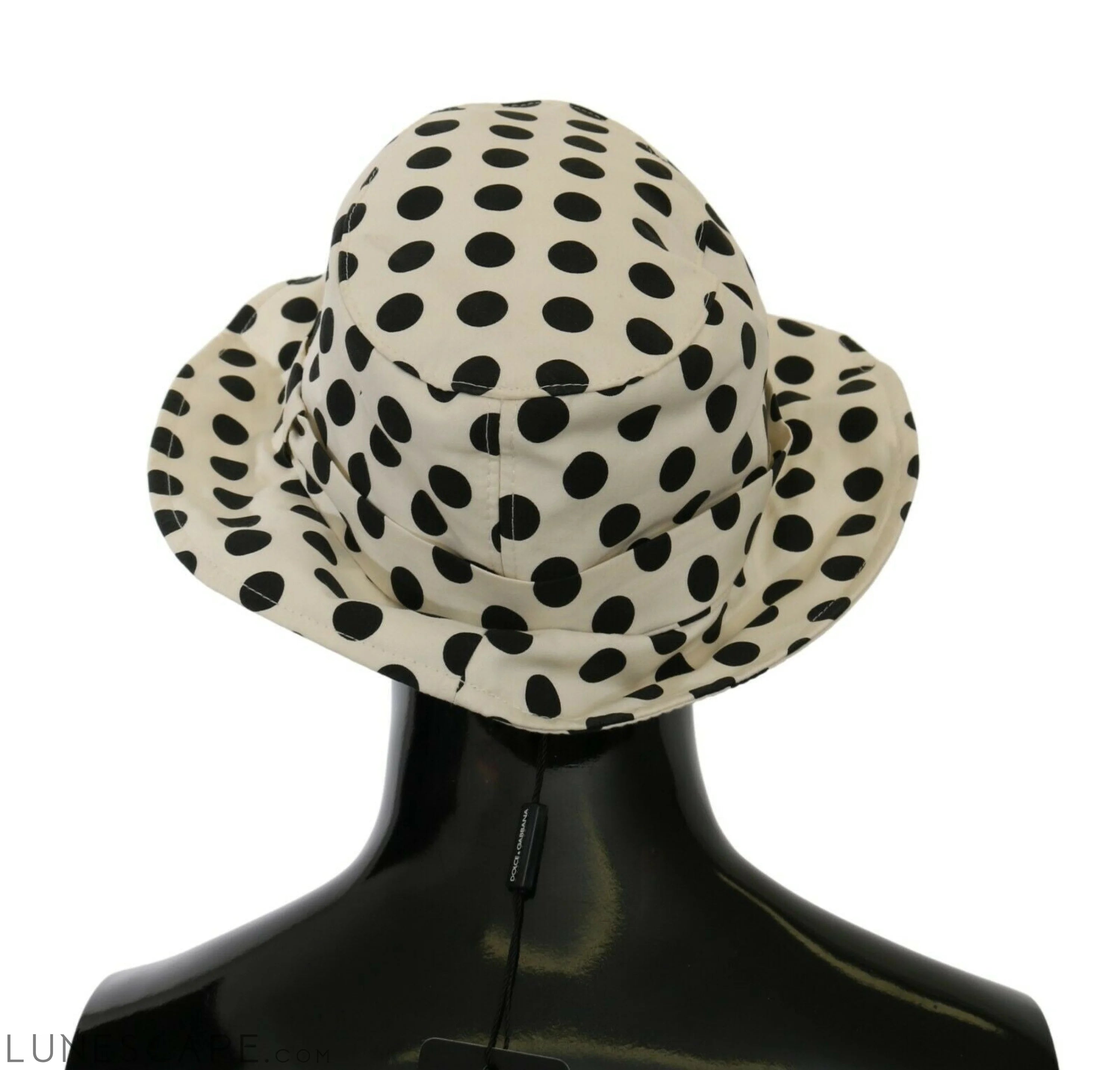 Dolce & Gabbana Chic Black Polka Dot Trilby Hat LUNESCAPE