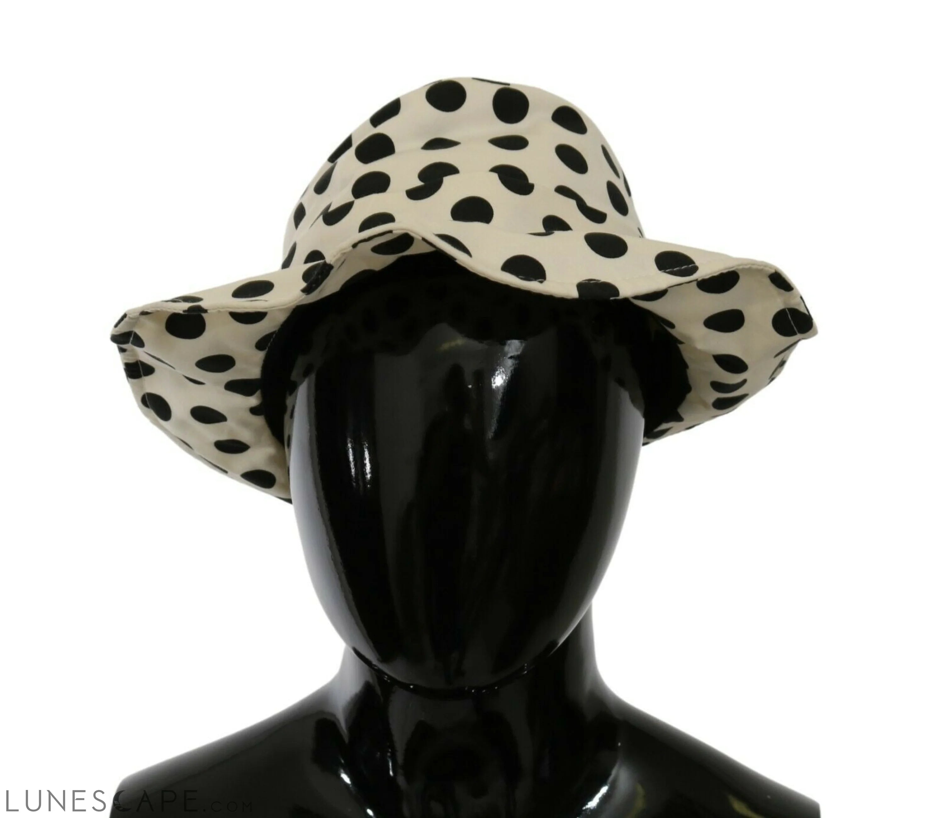 Dolce & Gabbana Chic Black Polka Dot Trilby Hat LUNESCAPE