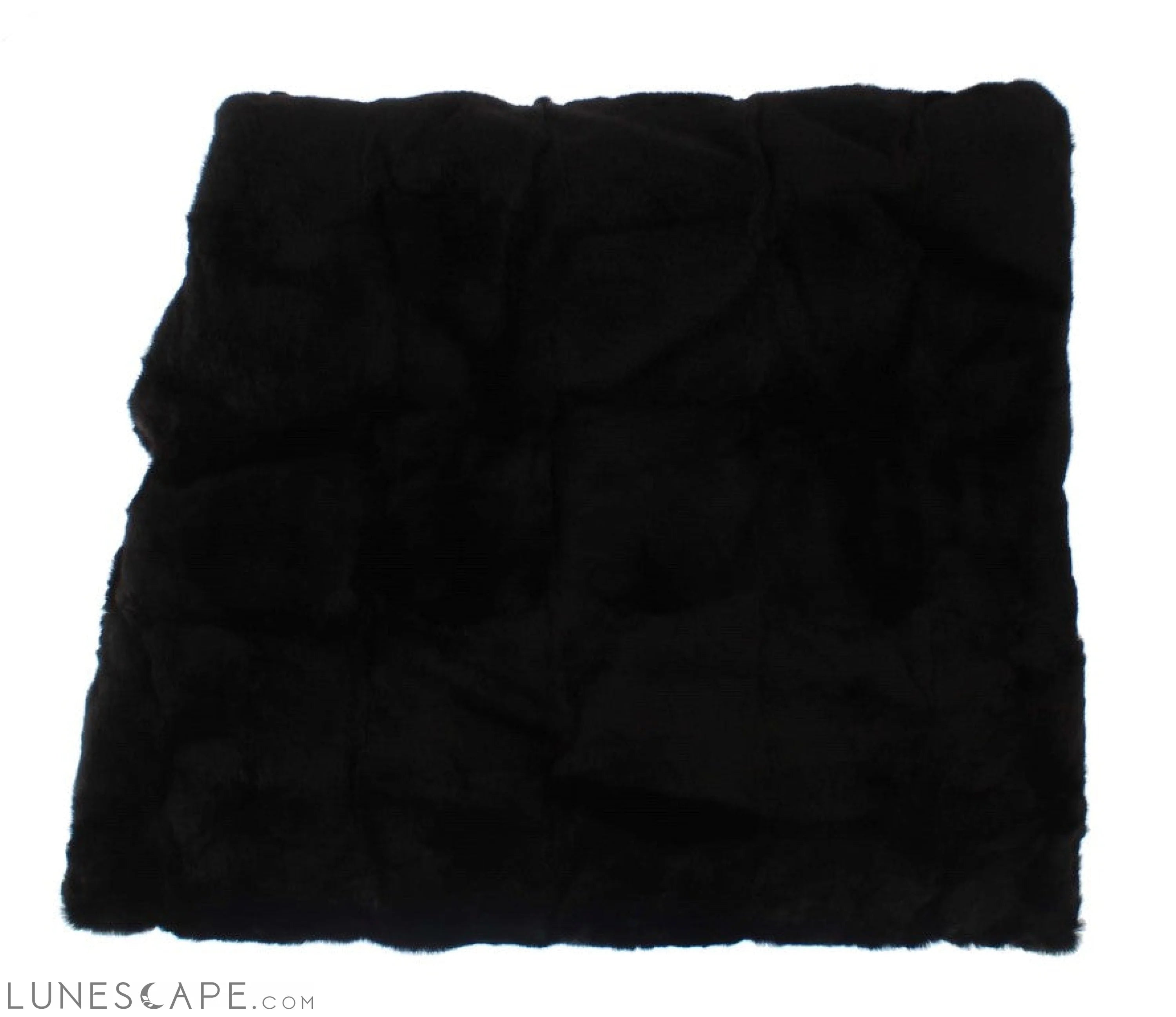 Dolce & Gabbana Chic Black Weasel Fur Hooded Scarf Wrap LUNESCAPE