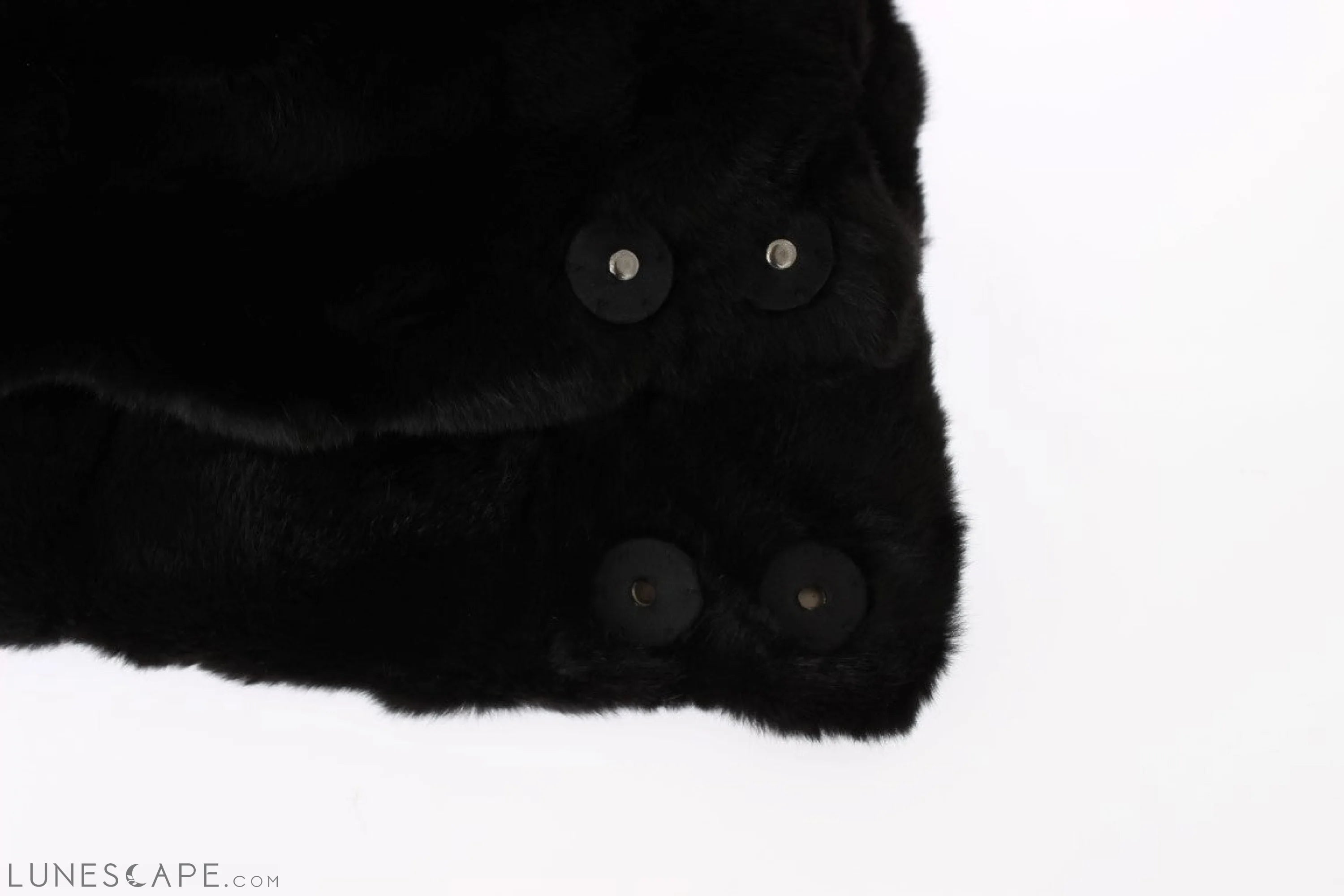 Dolce & Gabbana Chic Black Weasel Fur Hooded Scarf Wrap LUNESCAPE