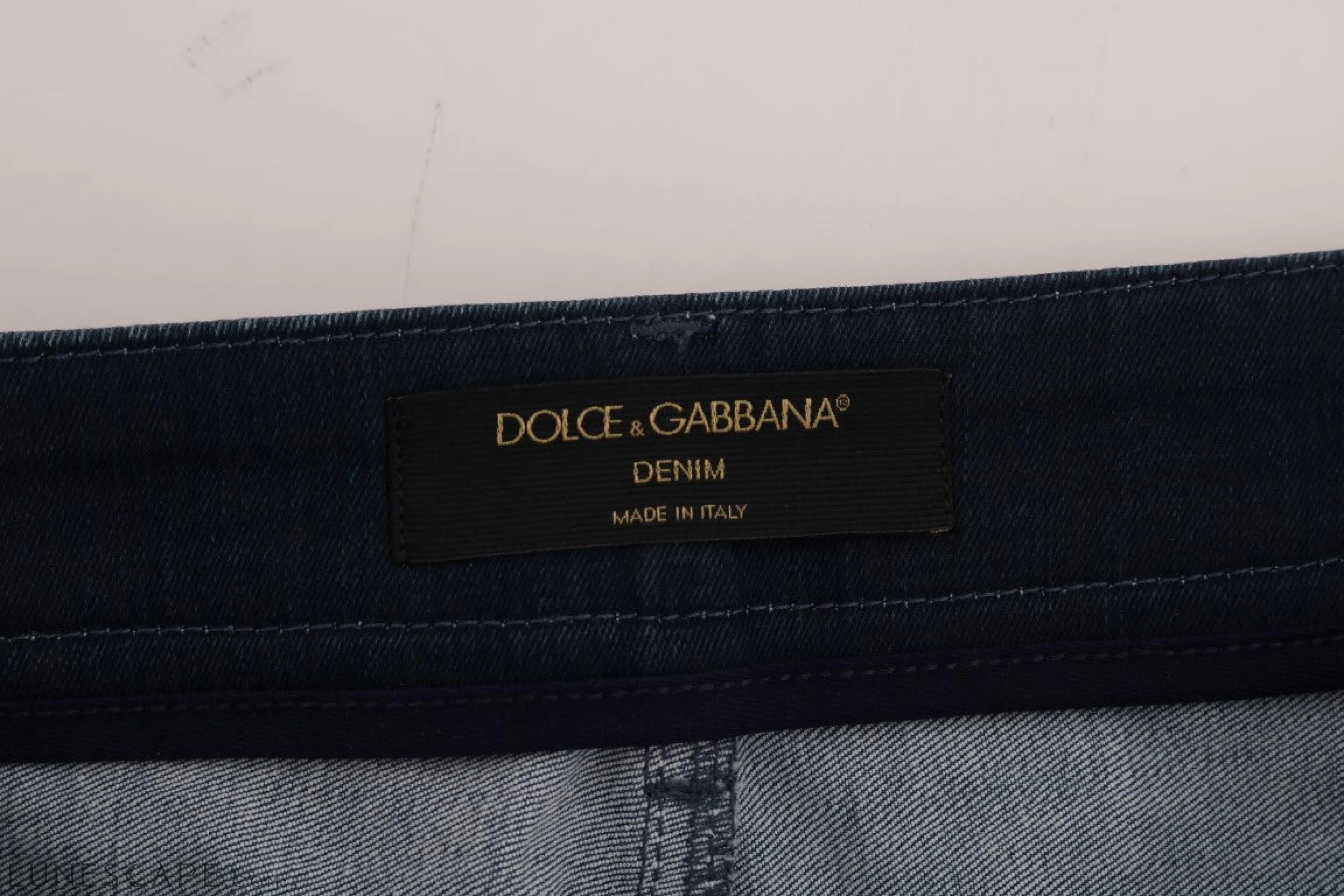 Dolce & Gabbana Chic Blue Denim Mini Skirt LUNESCAPE