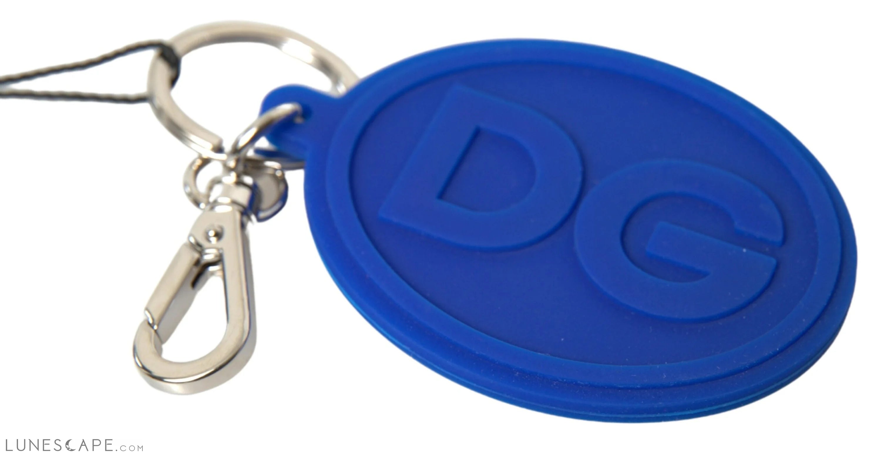 Dolce & Gabbana Chic Brass and Rubber Logo Keychain LUNESCAPE