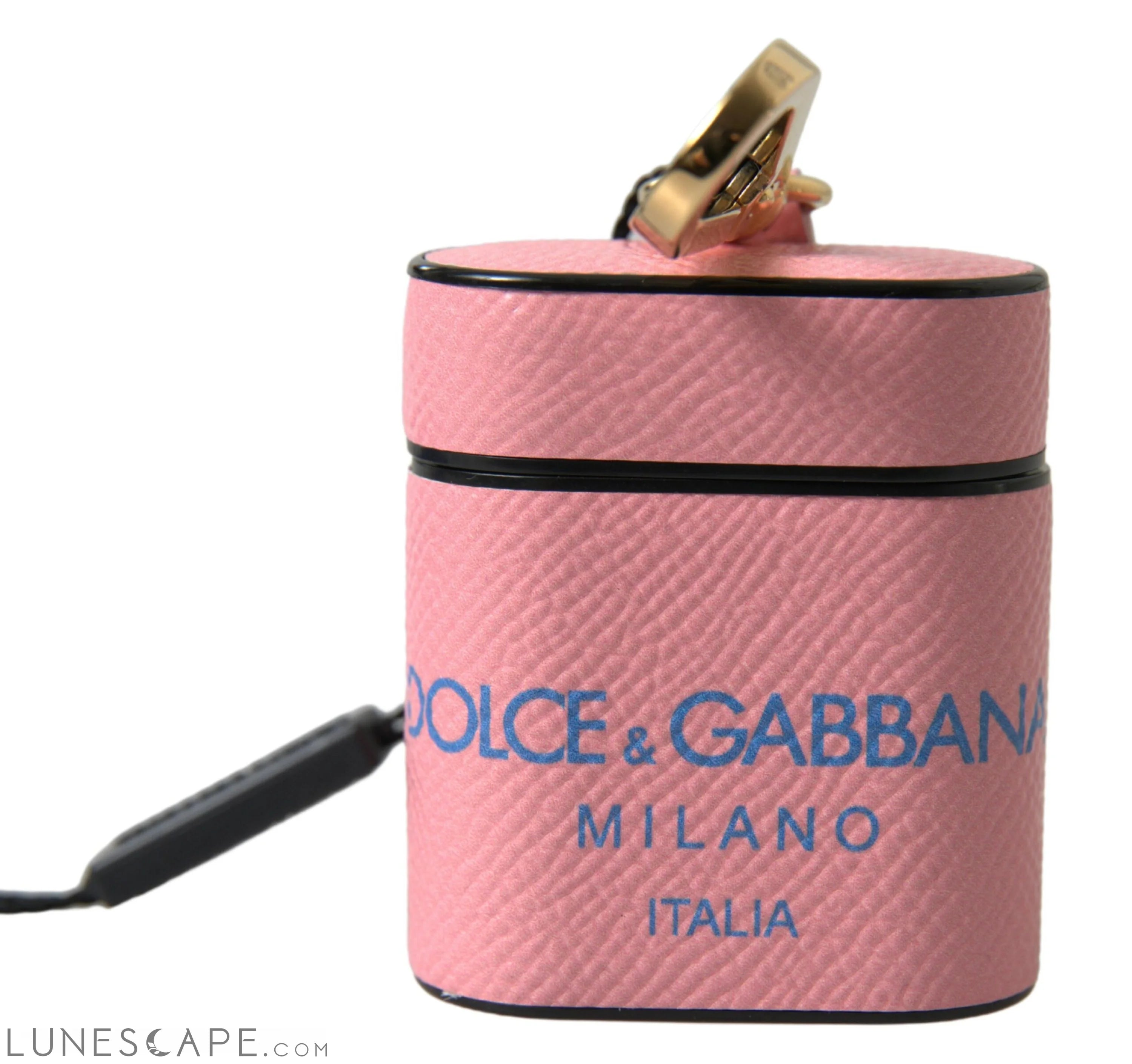 Dolce & Gabbana Chic Calf Leather Airpods Case in Pink LUNESCAPE