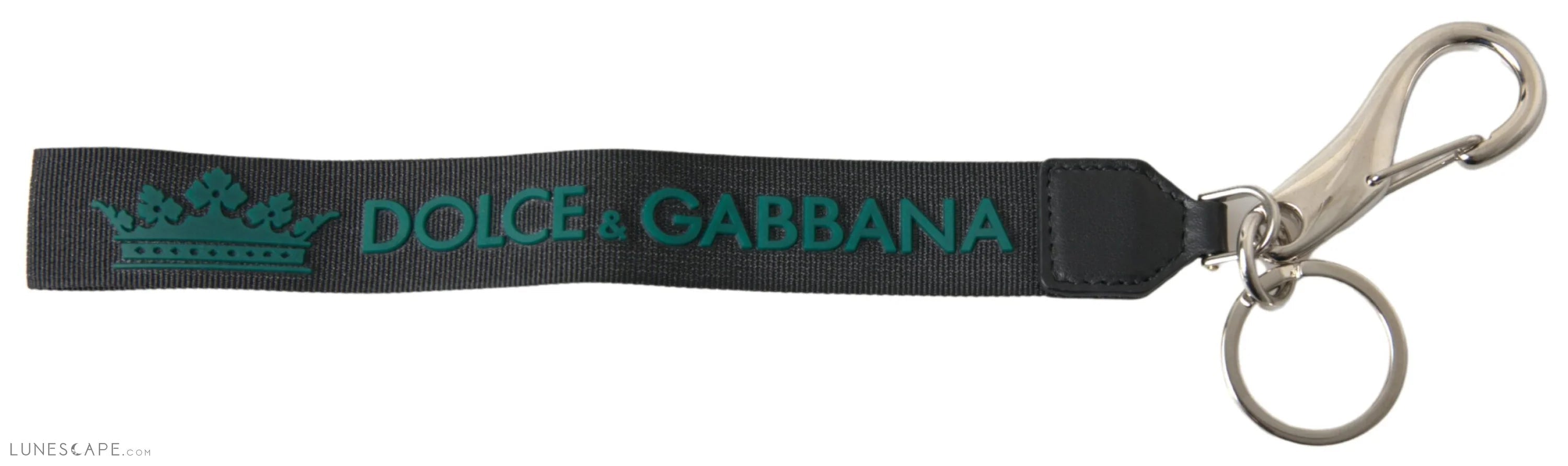 Dolce & Gabbana Chic Crown Rubber Logo Keychain LUNESCAPE