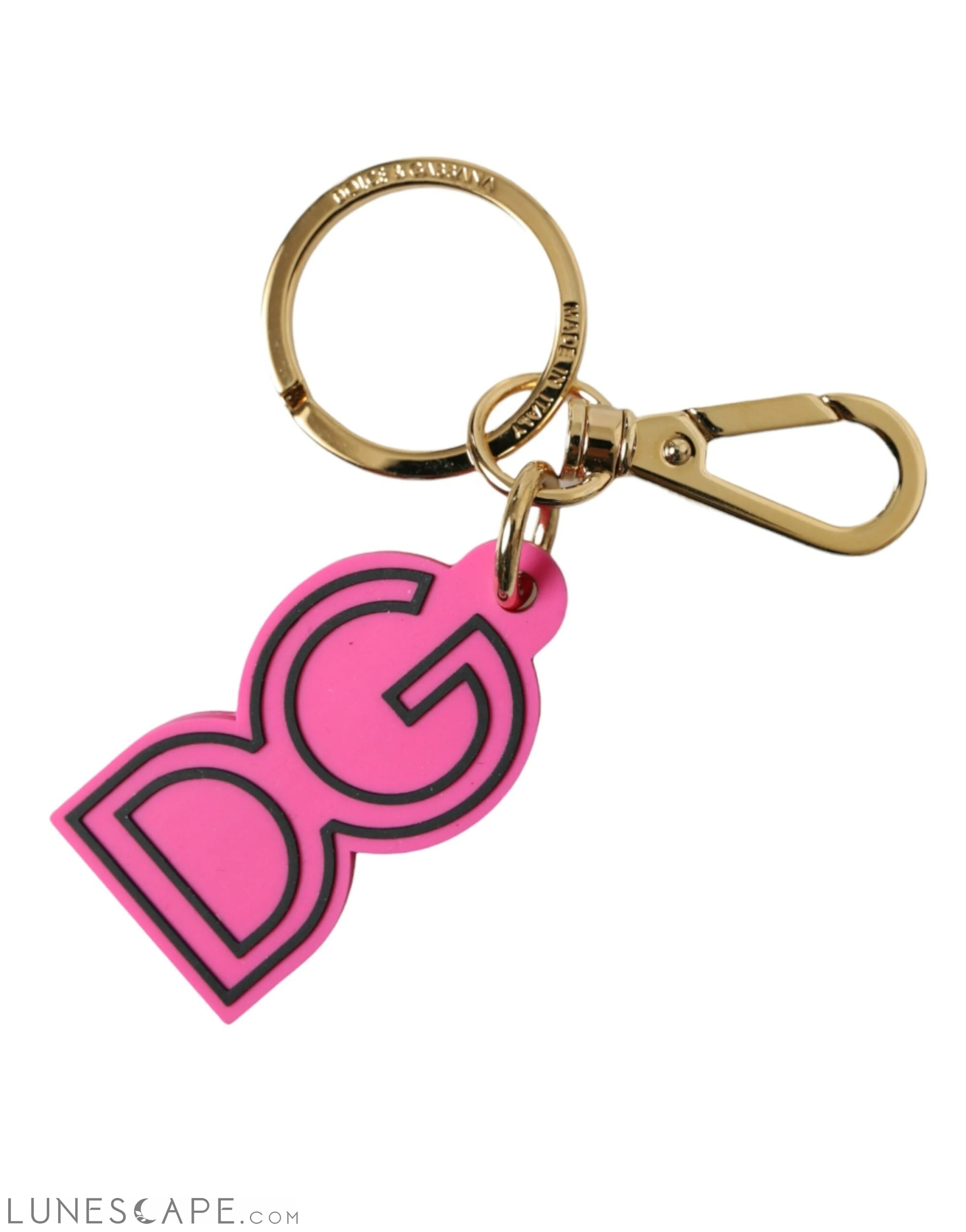 Dolce & Gabbana Chic Gold and Pink Keychain Elegance LUNESCAPE