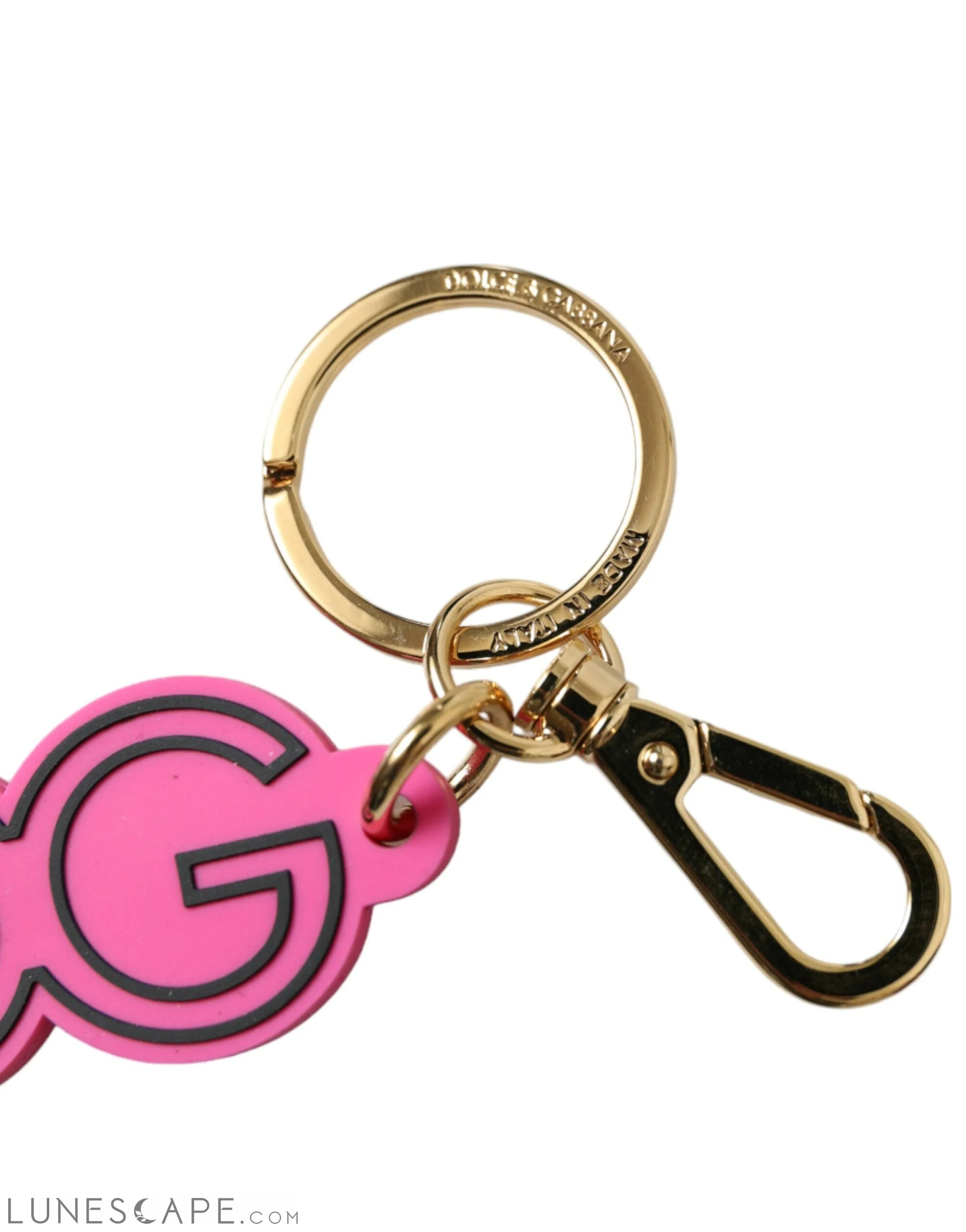 Dolce & Gabbana Chic Gold and Pink Keychain Elegance LUNESCAPE