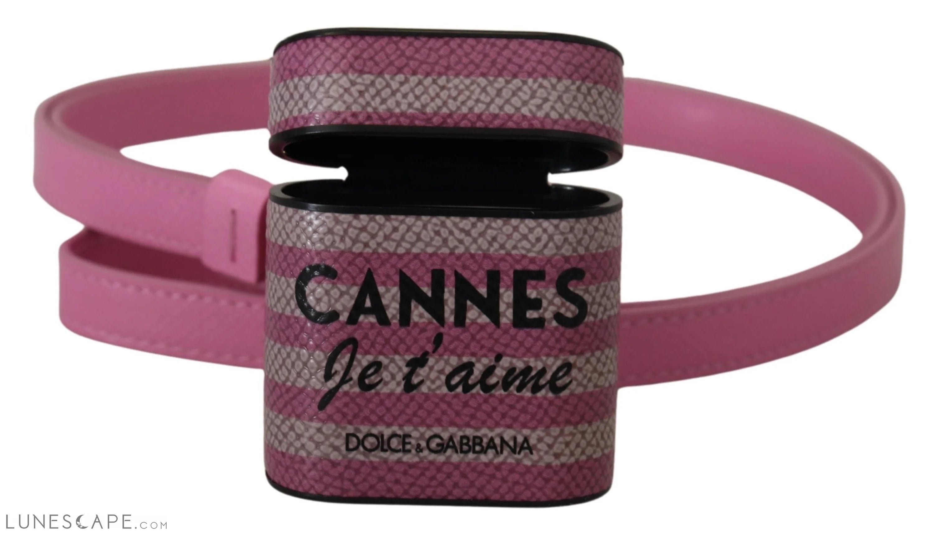 Dolce & Gabbana Chic Leather AirPods Case in Pink LUNESCAPE
