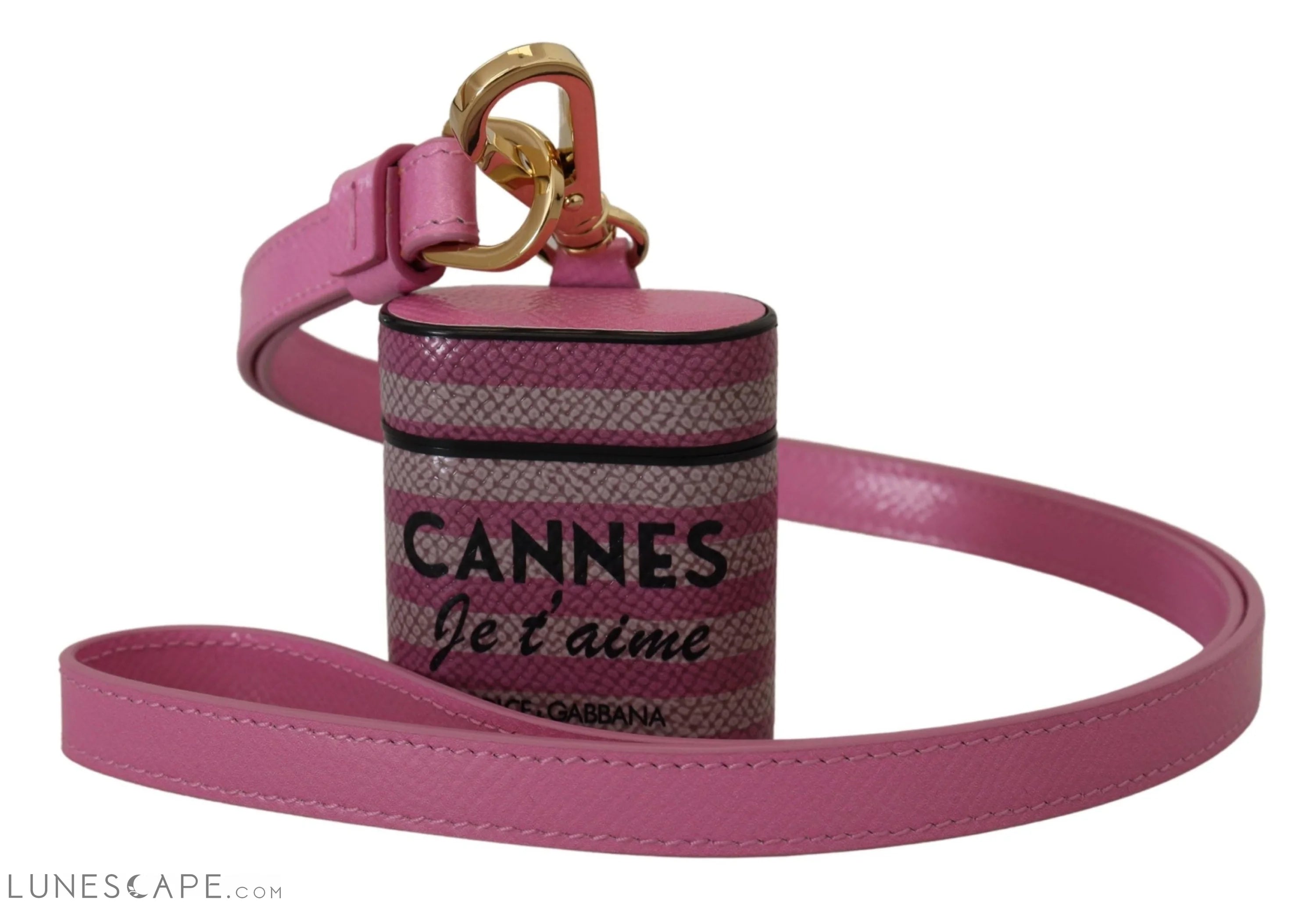 Dolce & Gabbana Chic Leather AirPods Case in Pink LUNESCAPE