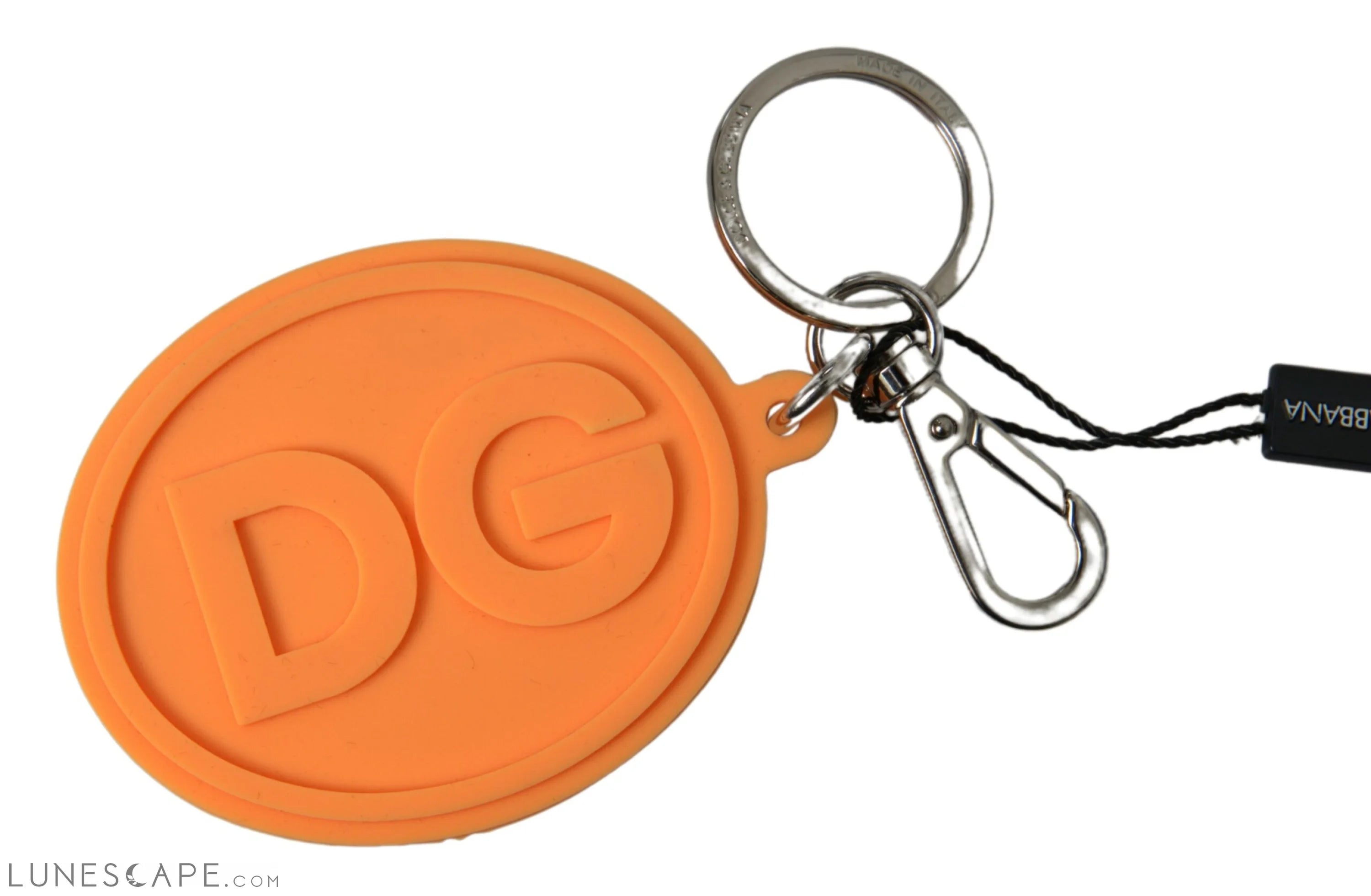 Dolce & Gabbana Chic Orange & Gold Keychain Accessory LUNESCAPE