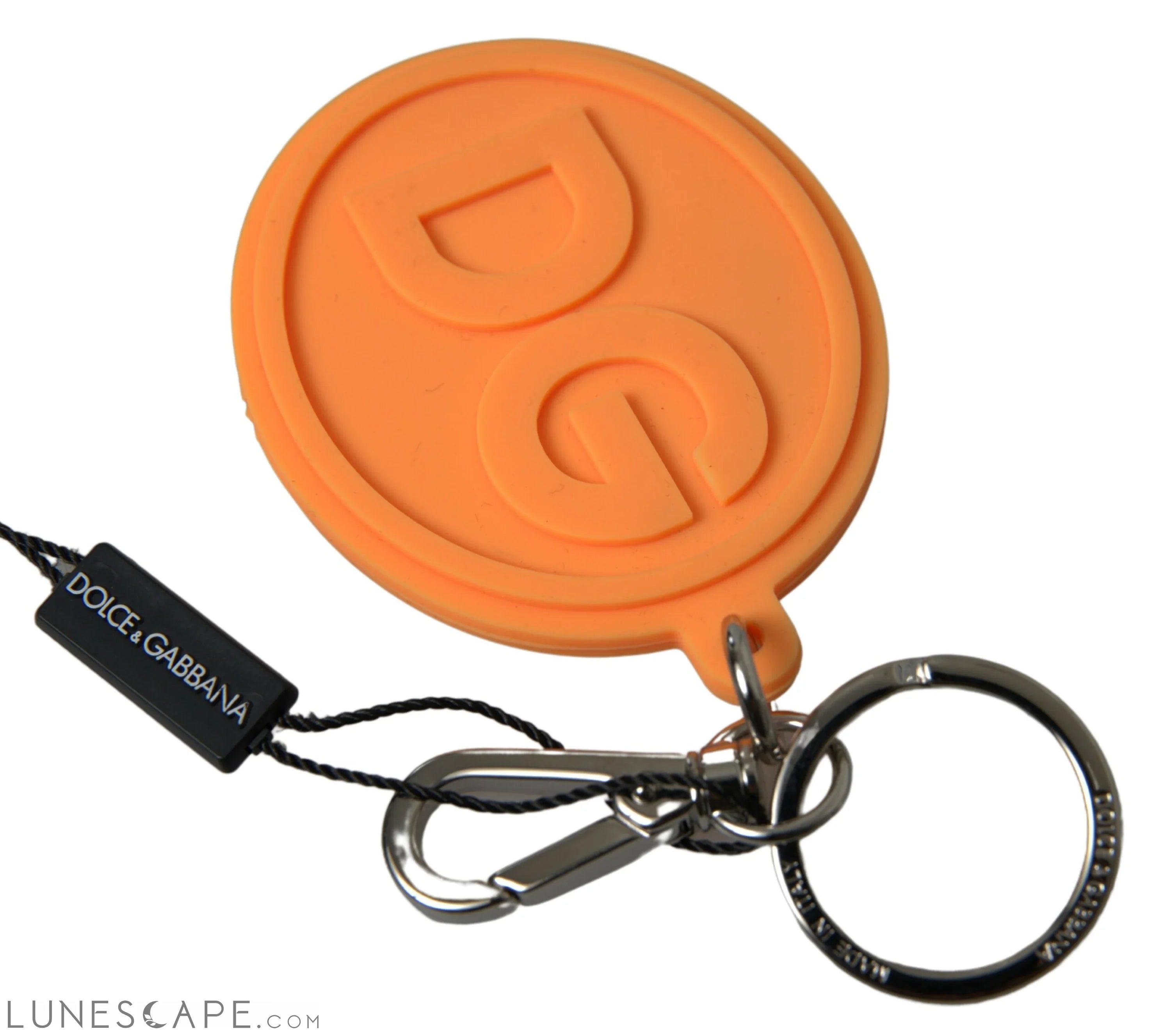Dolce & Gabbana Chic Orange & Gold Keychain Accessory LUNESCAPE