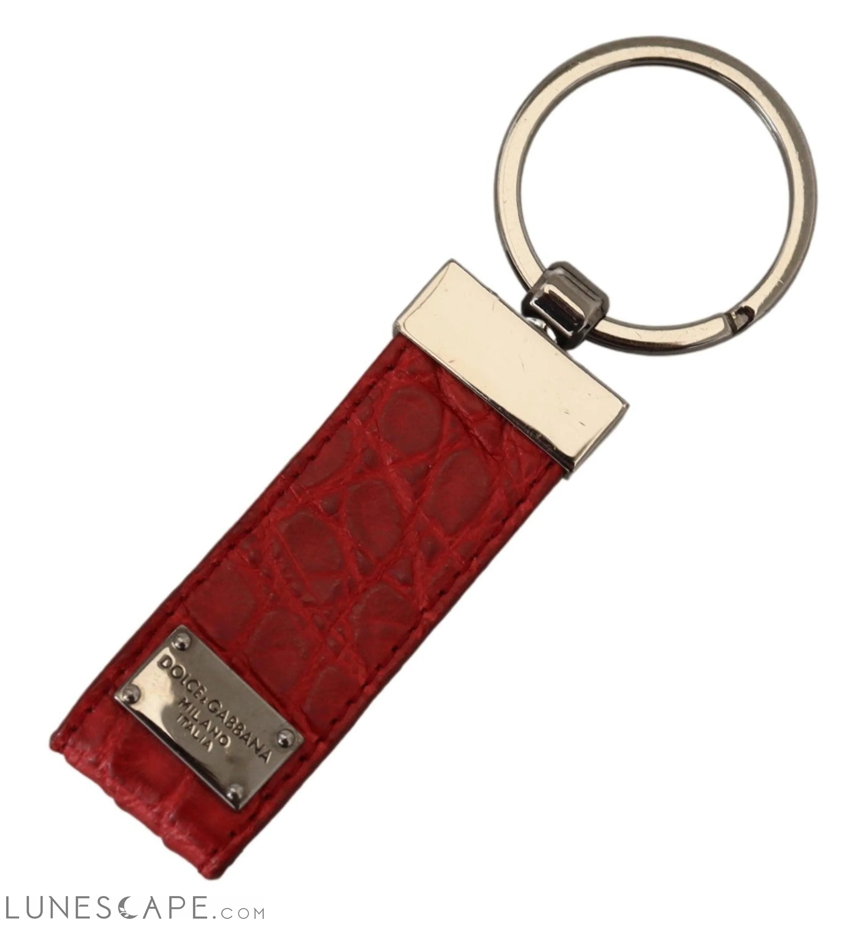Dolce & Gabbana Chic Red Leather Keychain & Charm Accessory LUNESCAPE