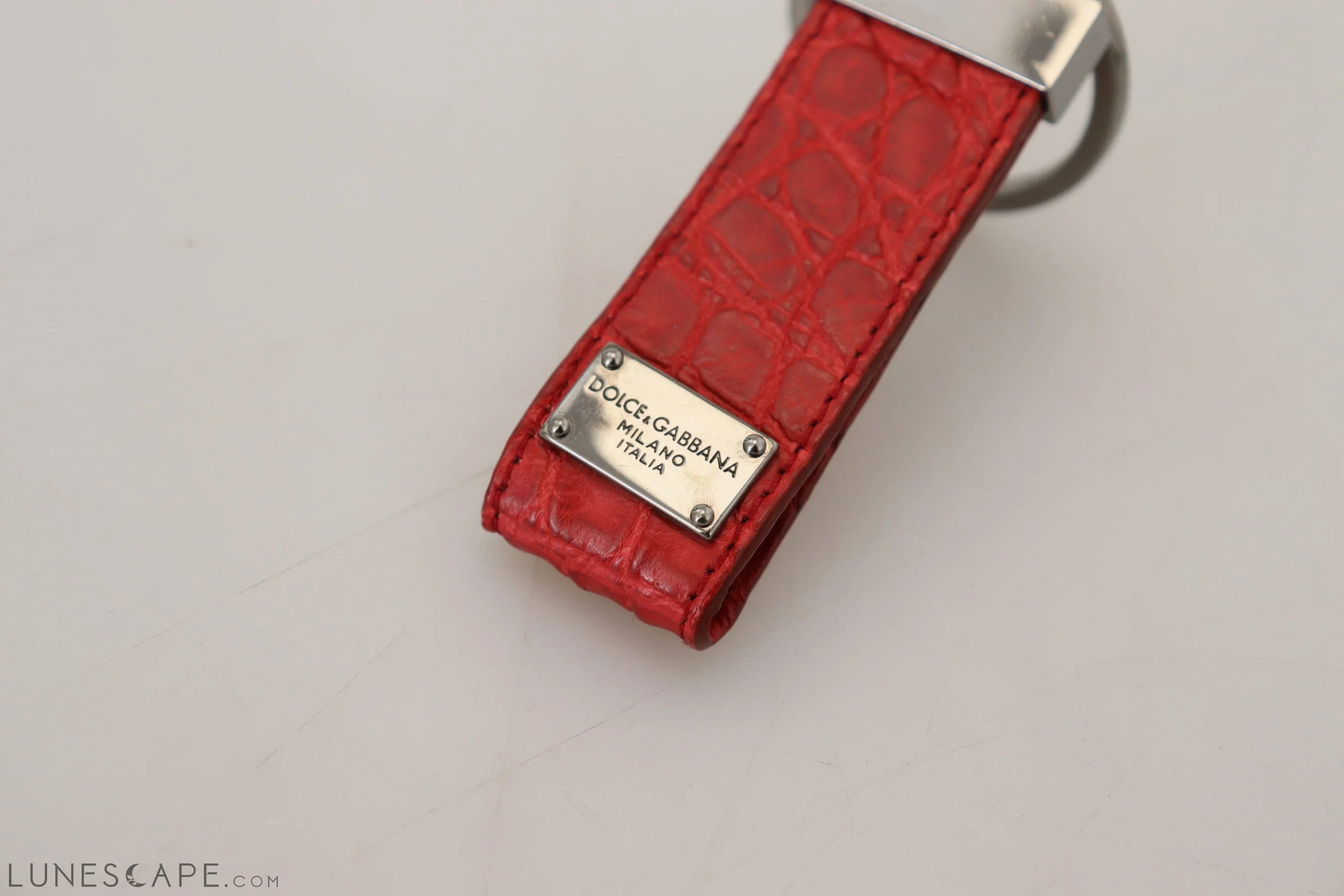 Dolce & Gabbana Chic Red Leather Keychain & Charm Accessory LUNESCAPE