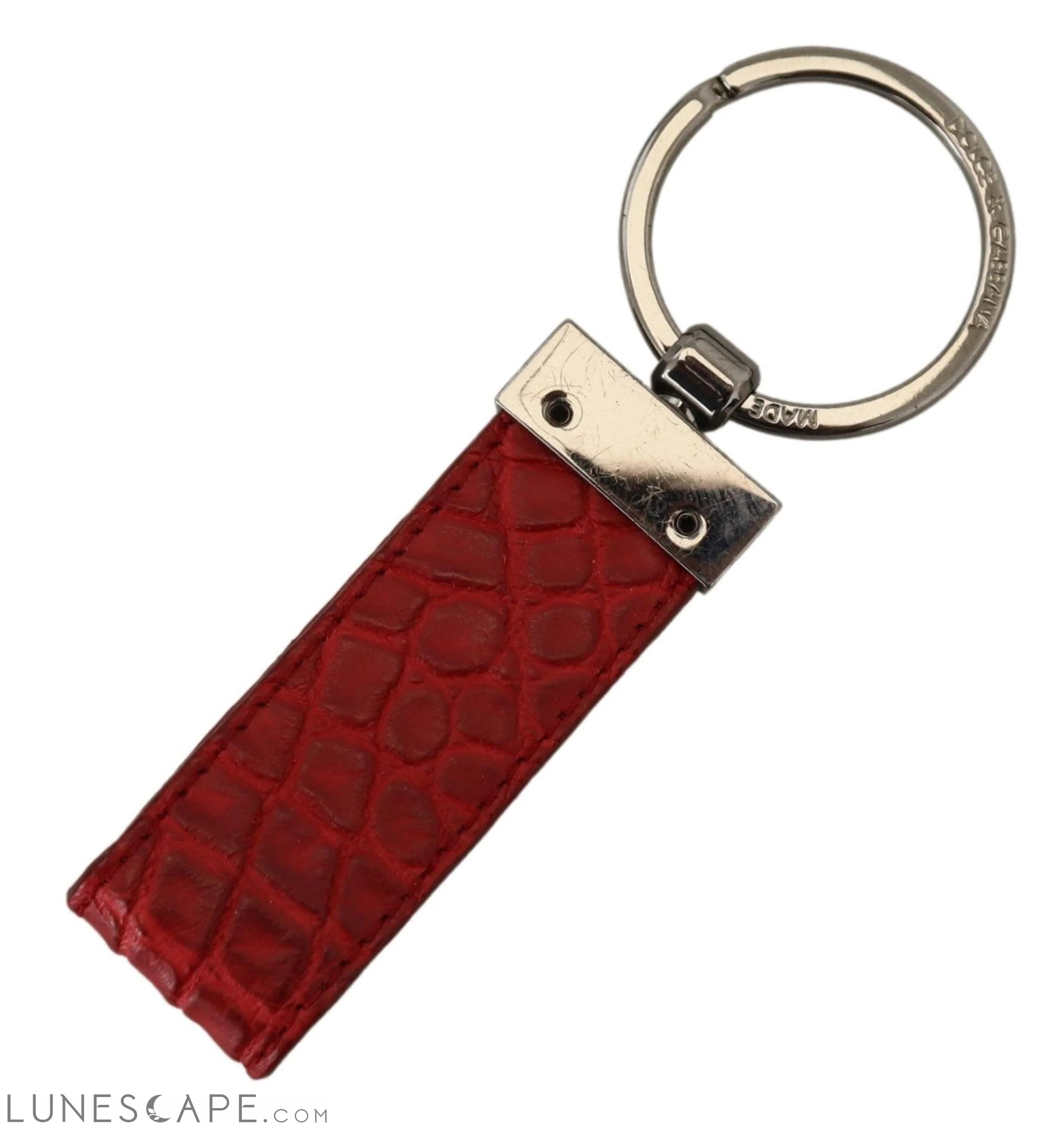 Dolce & Gabbana Chic Red Leather Keychain & Charm Accessory LUNESCAPE