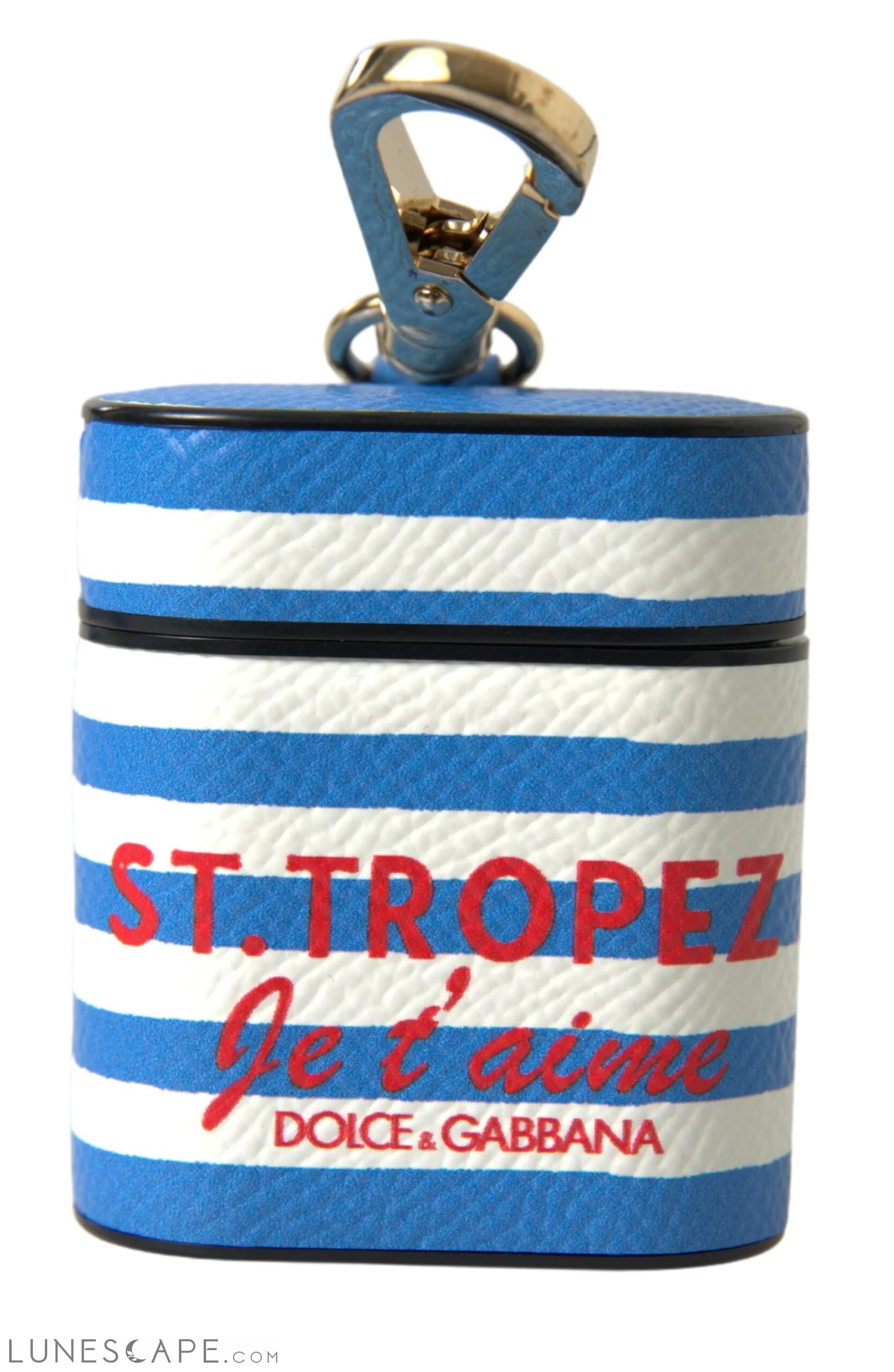Dolce & Gabbana Chic Striped Leather Airpods Case LUNESCAPE