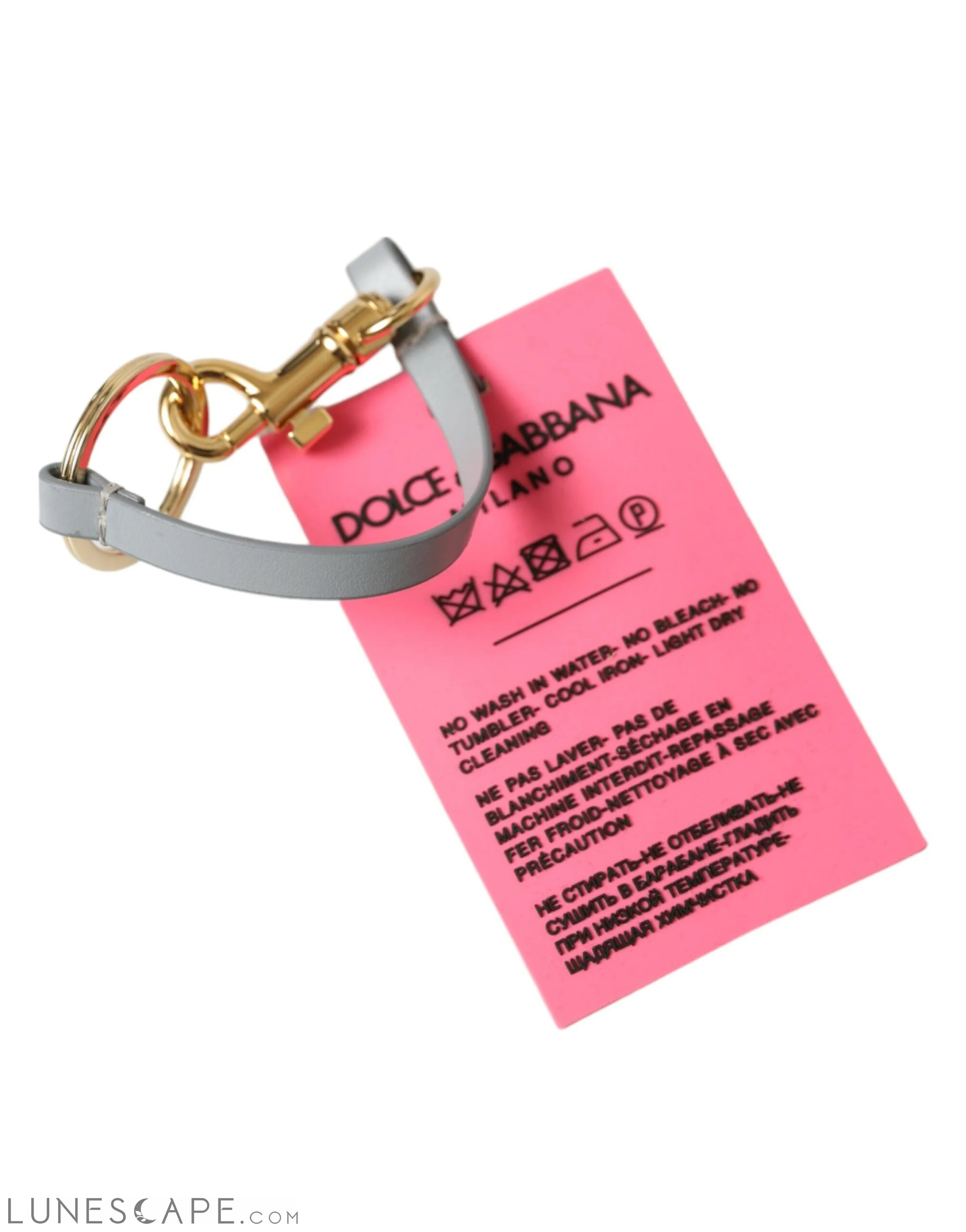 Dolce & Gabbana Chic Trifold Gold & Pink Key Holder Case LUNESCAPE
