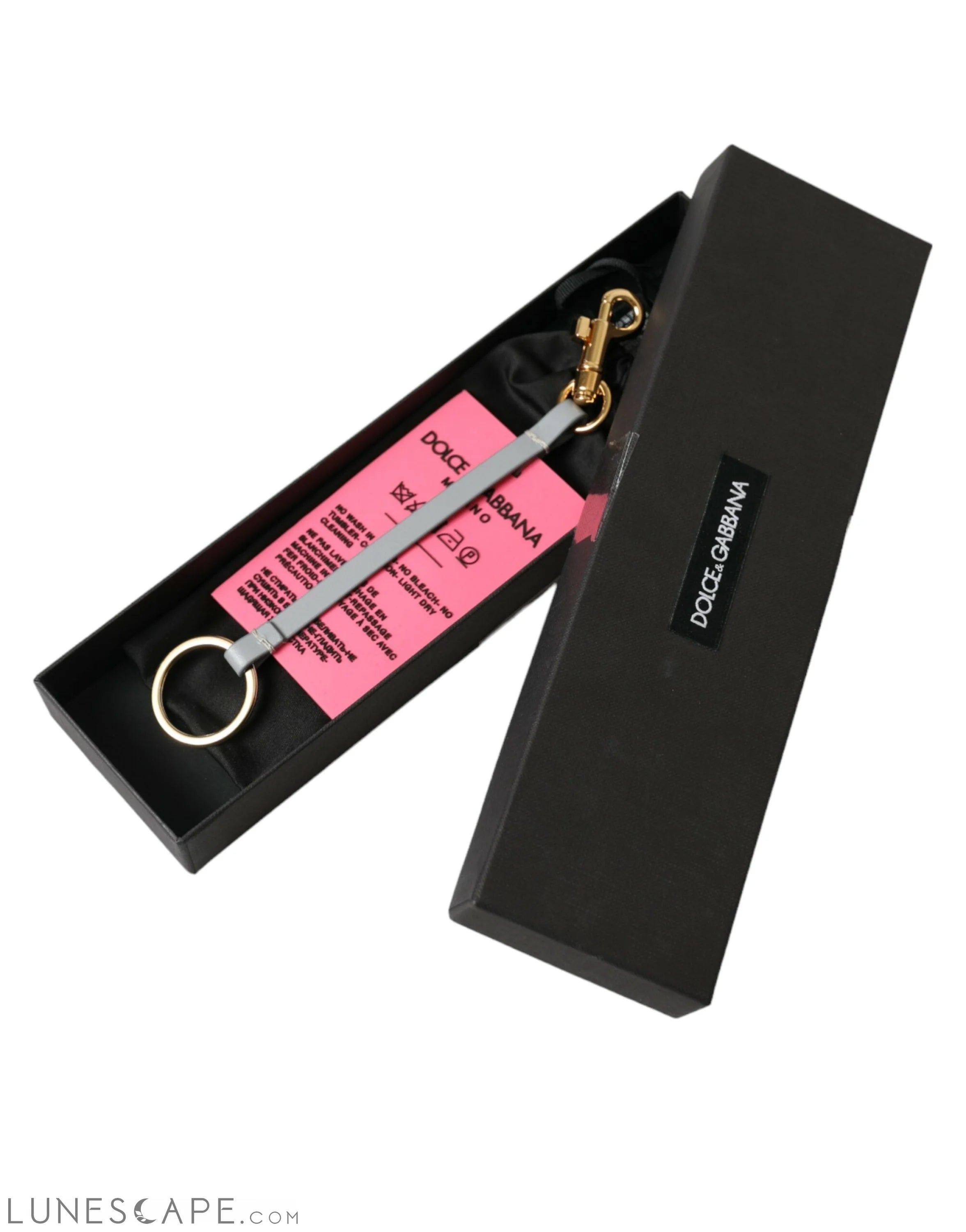 Dolce & Gabbana Chic Trifold Gold & Pink Key Holder Case LUNESCAPE