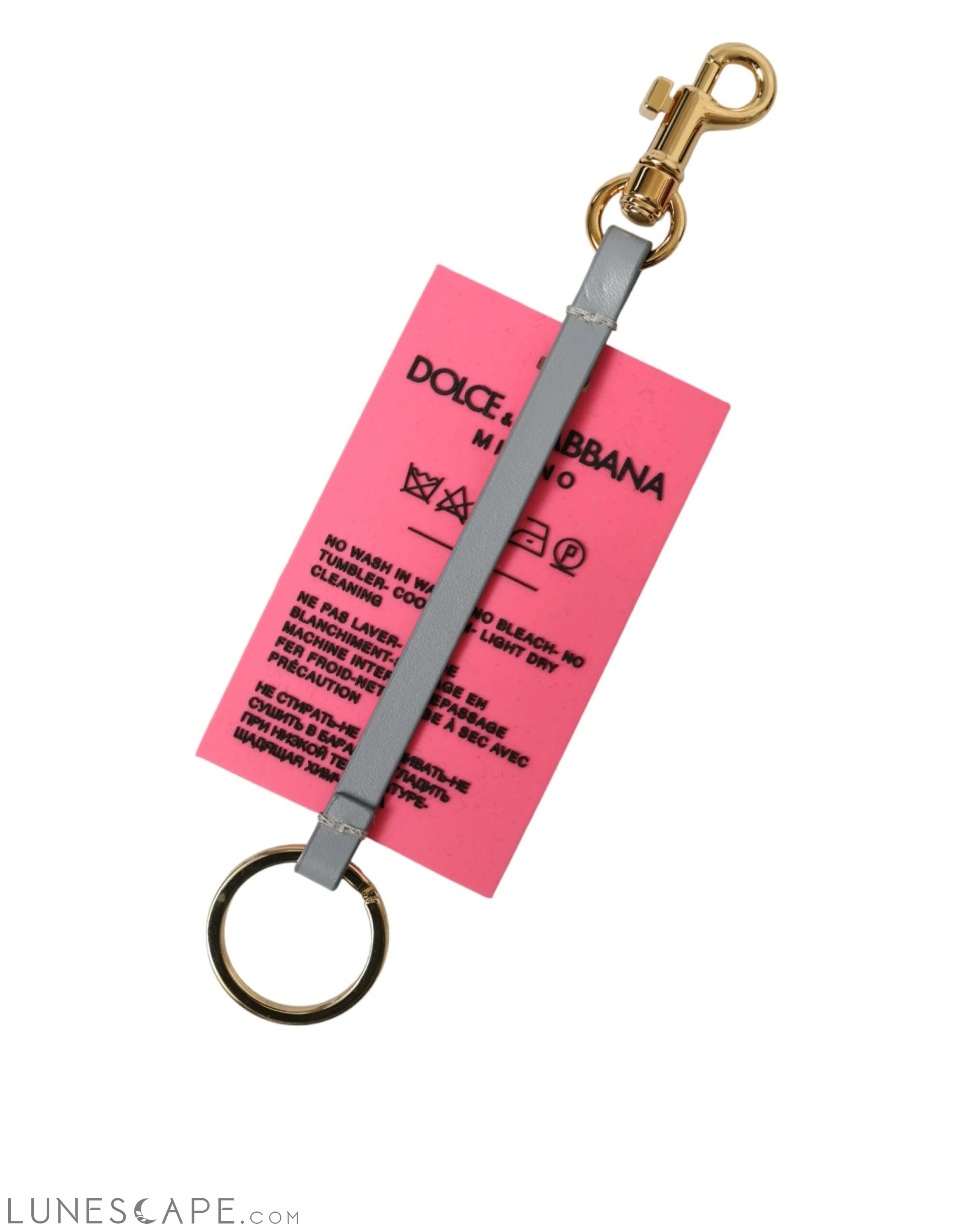 Dolce & Gabbana Chic Trifold Gold & Pink Key Holder Case LUNESCAPE