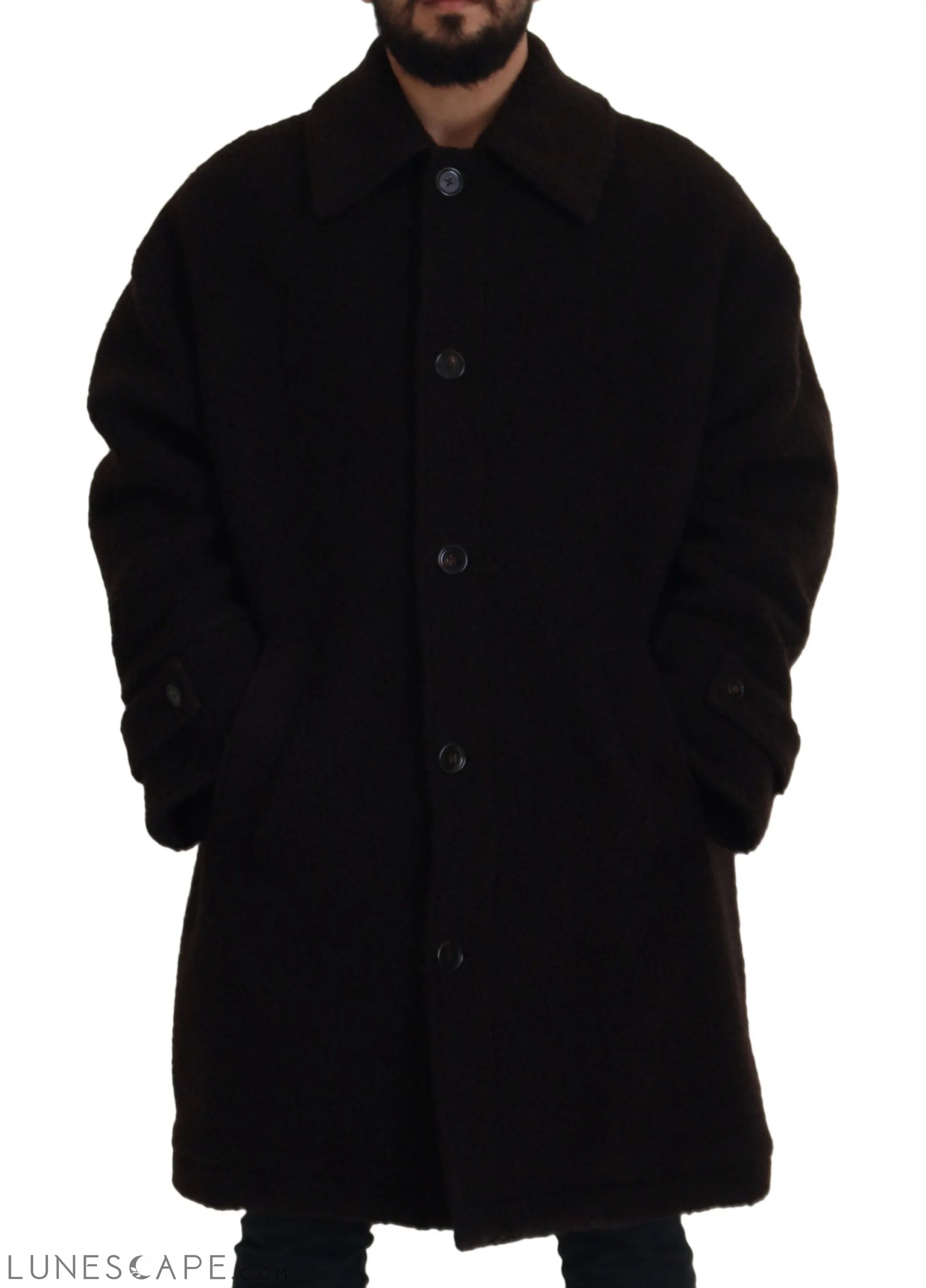 Dolce & Gabbana Elegant Black Alpaca Wool Blend Jacket LUNESCAPE