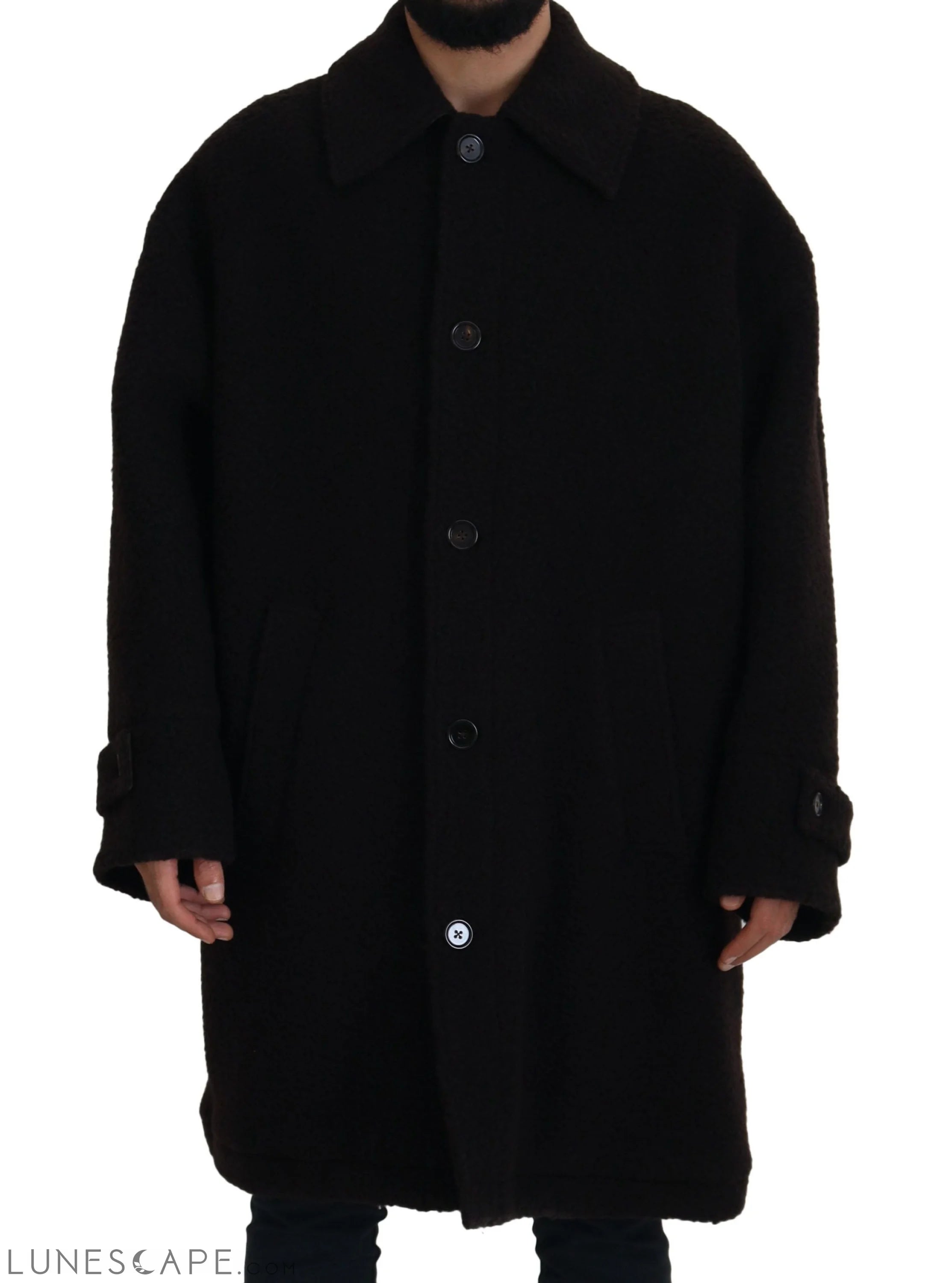 Dolce & Gabbana Elegant Black Alpaca Wool Blend Jacket LUNESCAPE