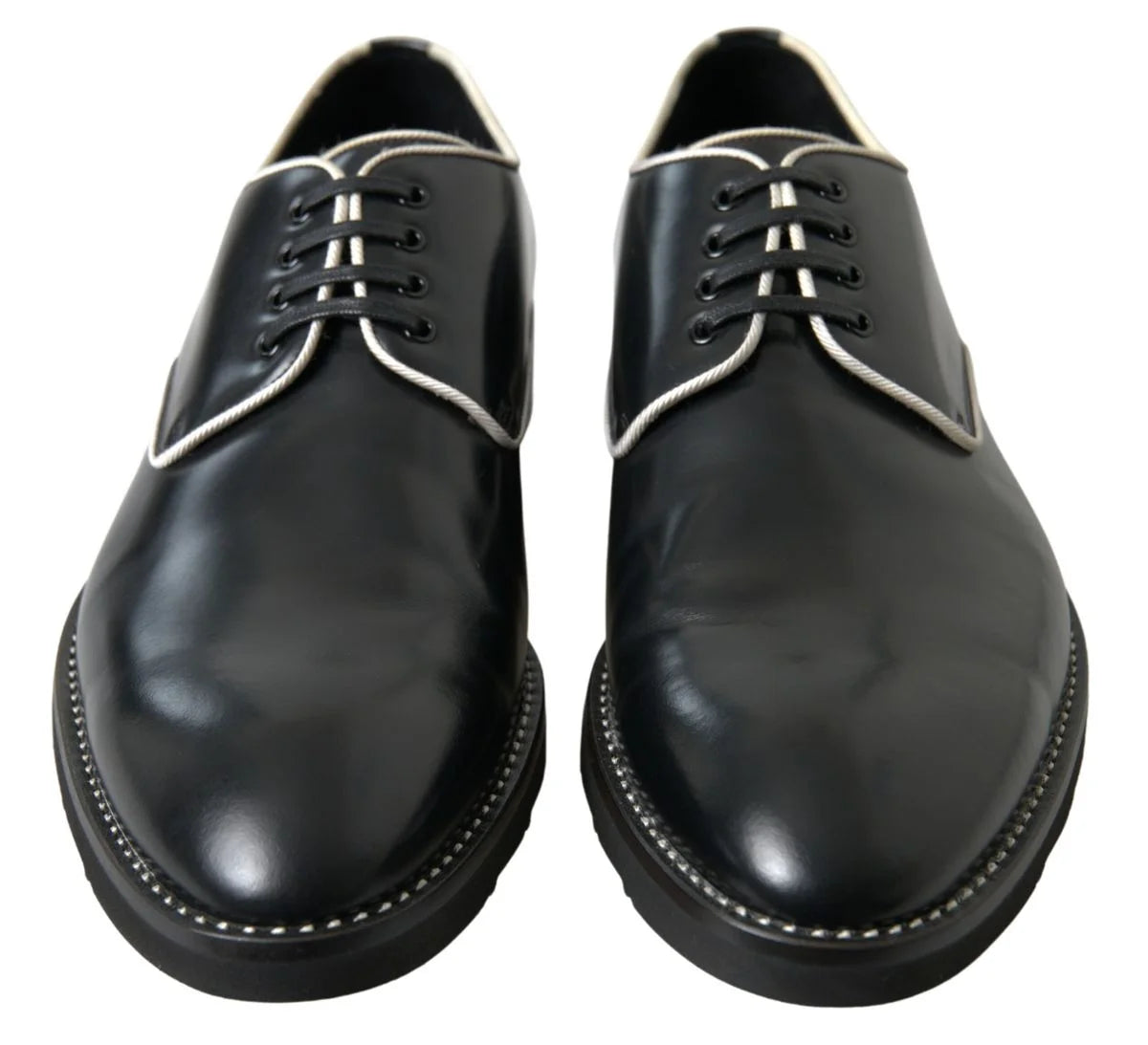 Dolce & Gabbana Elegant Black and White Formal Men's Shoes LUNESCAPE