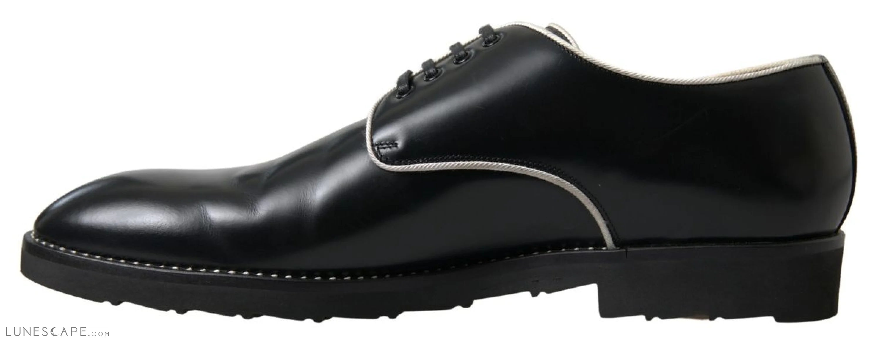 Dolce & Gabbana Elegant Black and White Formal Men's Shoes LUNESCAPE